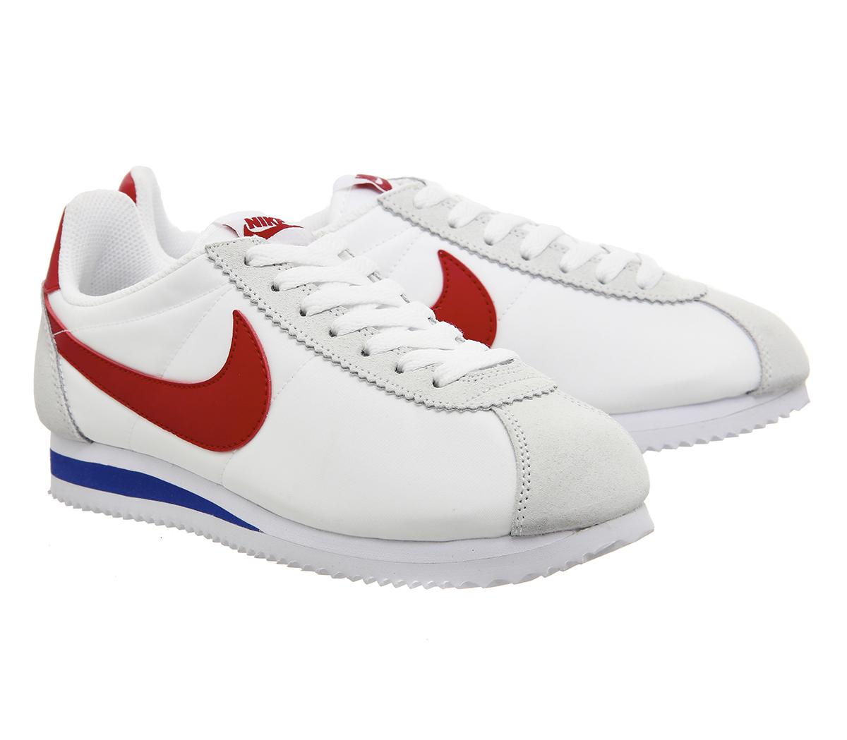 nike white with red and blue