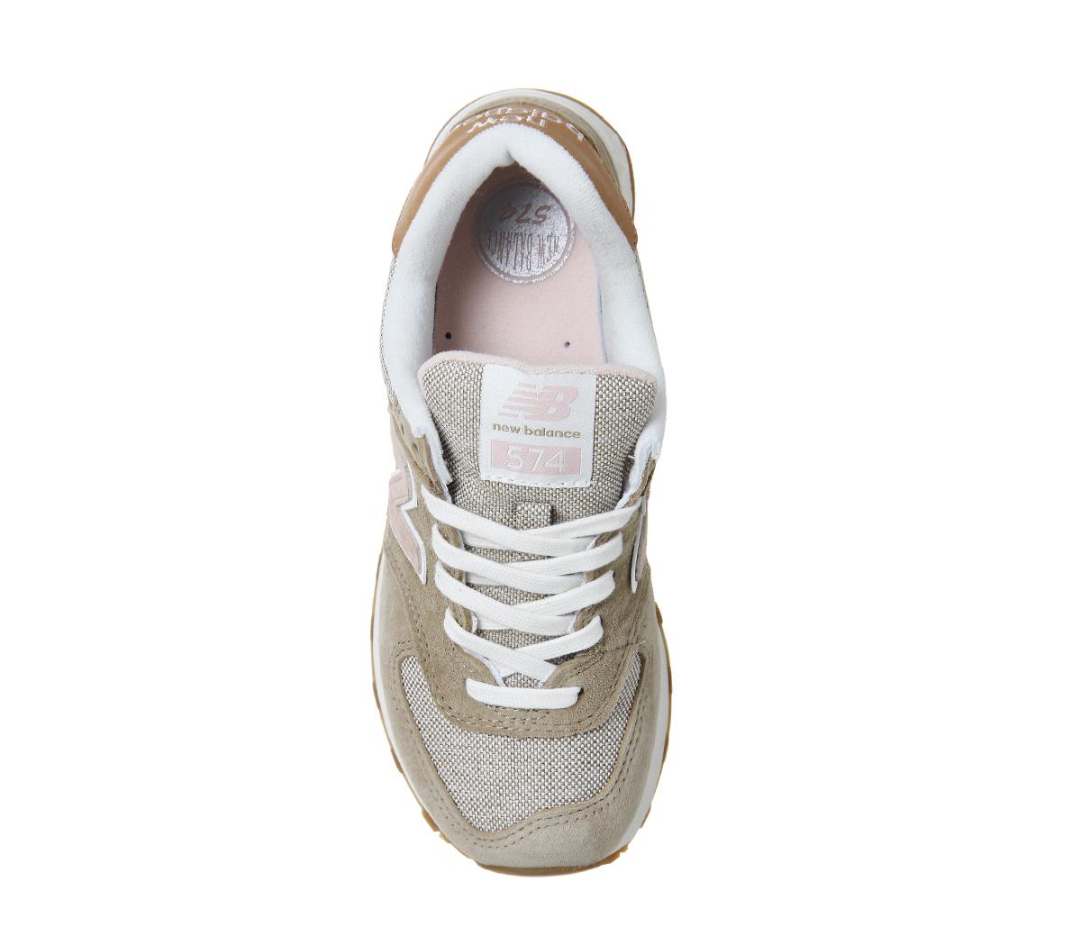 new balance 574 beige pink beach cruiser