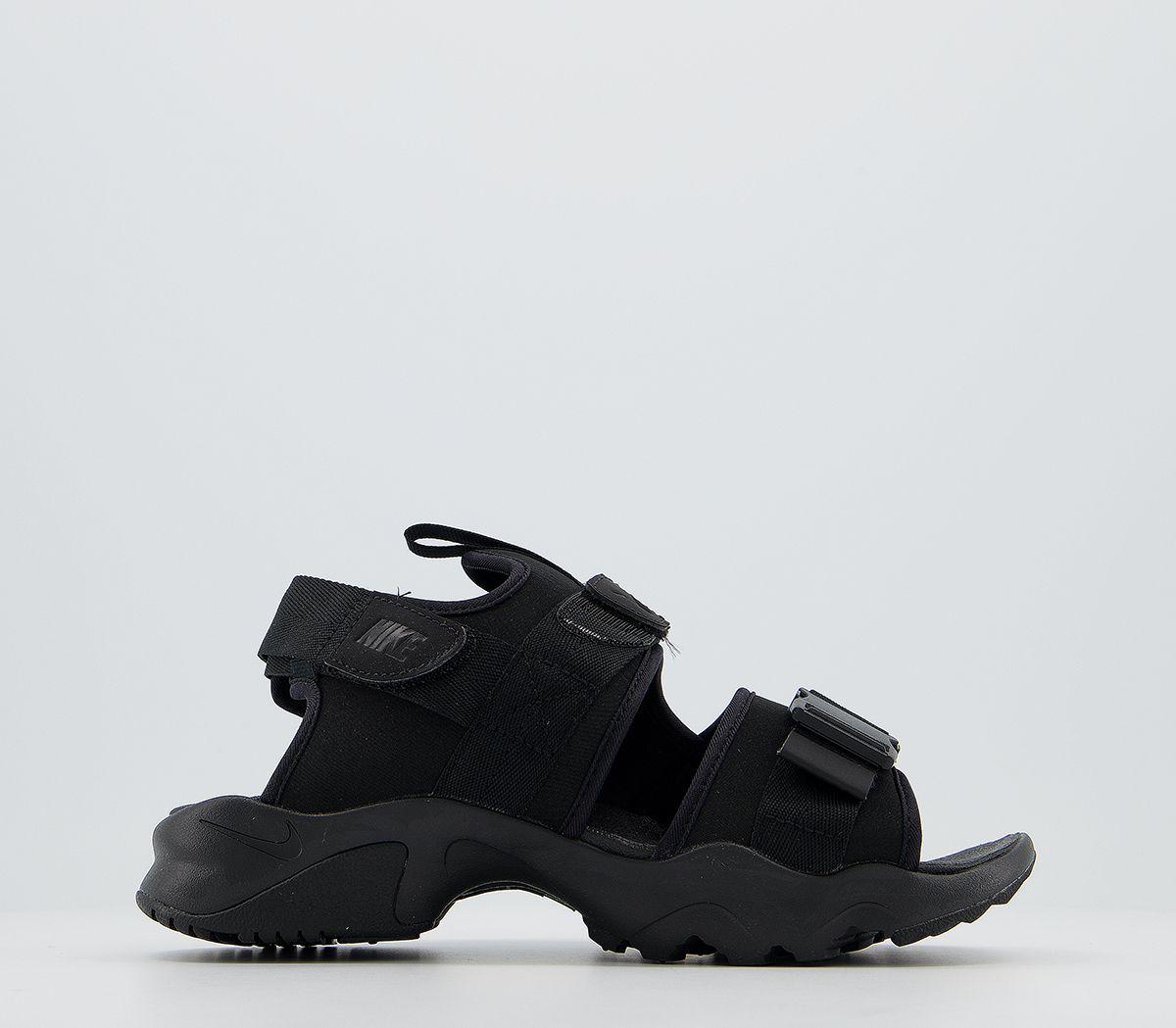  Nike  Synthetic Canyon  Sandals  in Black  Black  Black  f 