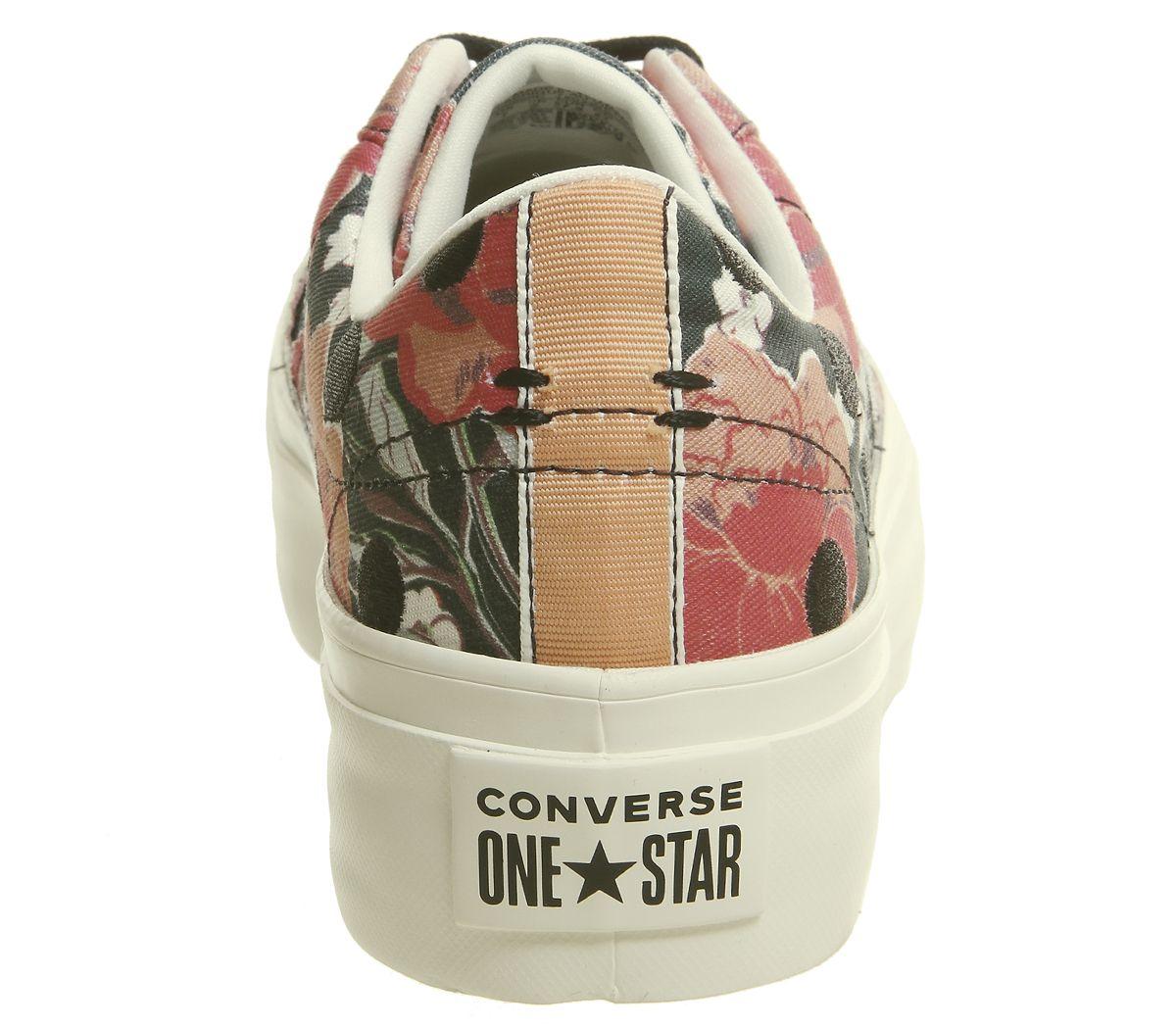 one star platform canvas star low top
