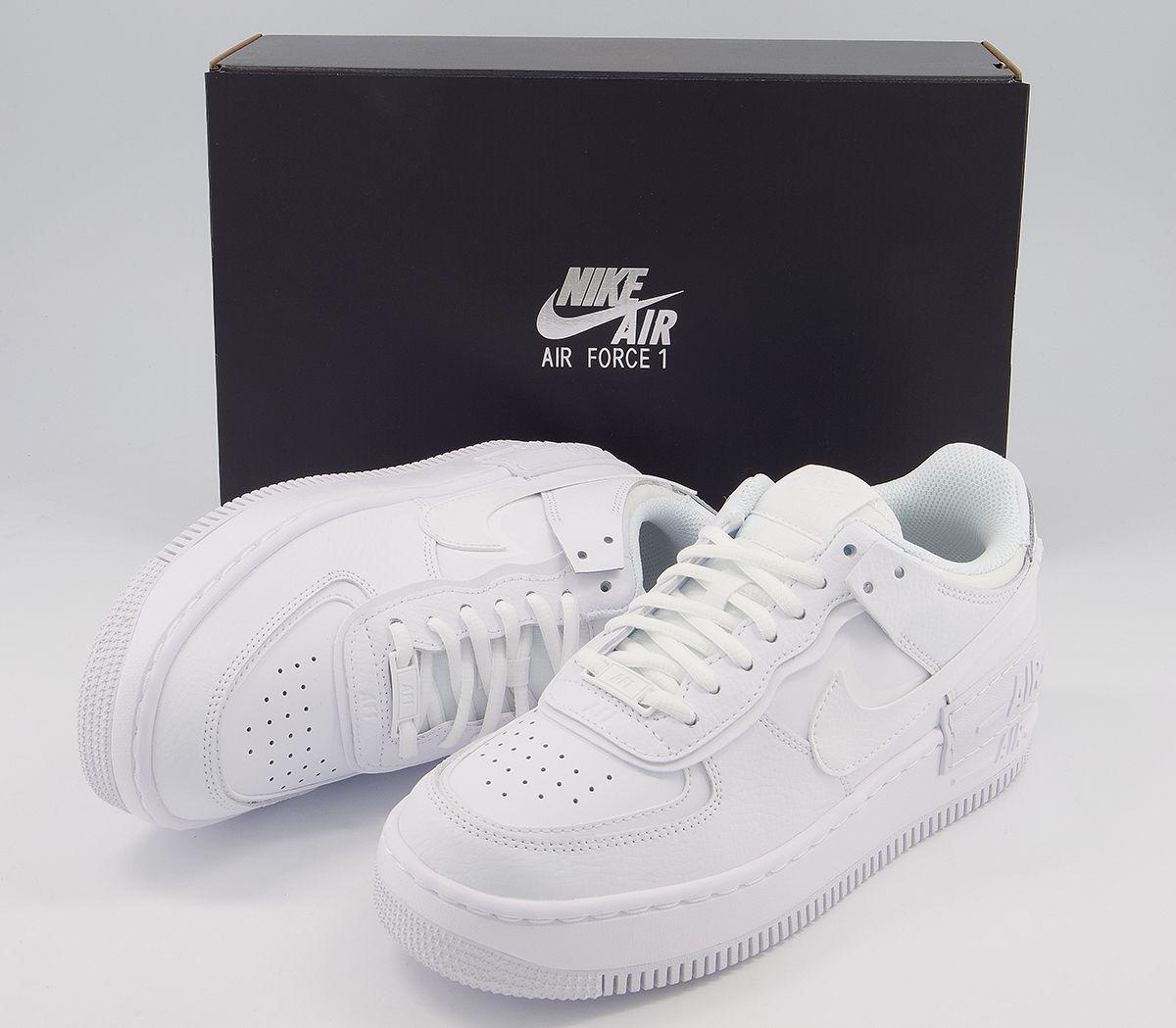 air force 1 shadow trainers white mono