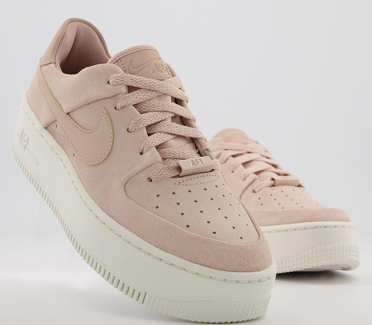 nike women's air force 1 sage low trainers particle beige
