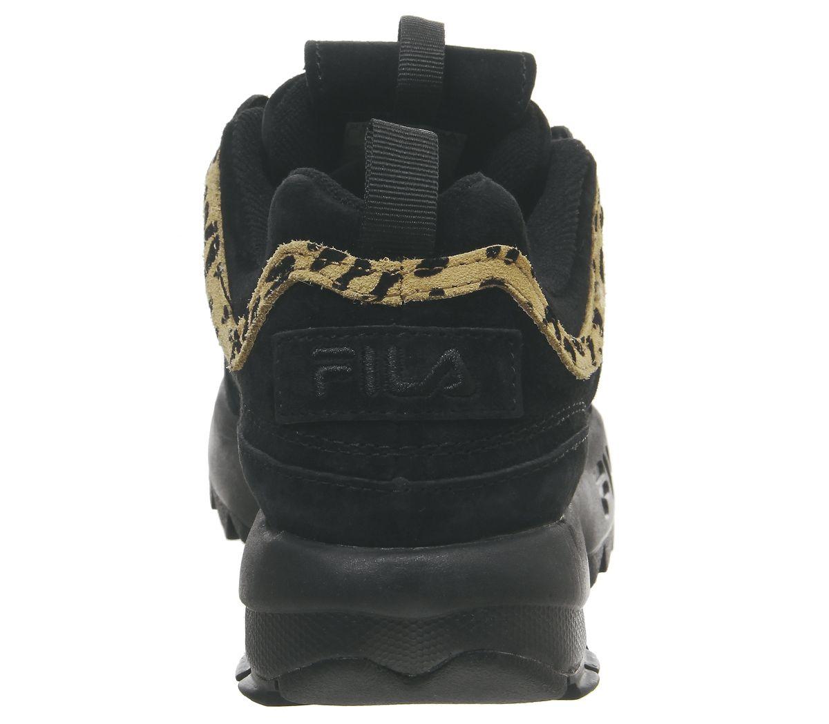 fila disruptor black leopard