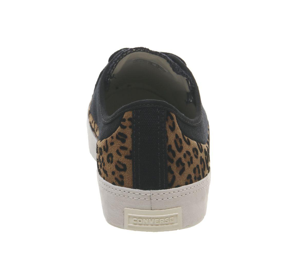 converse sasha ox black leopard