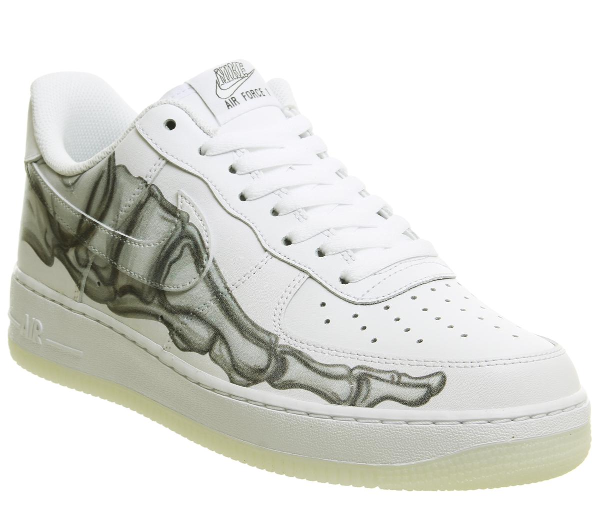 white skeleton air force 1