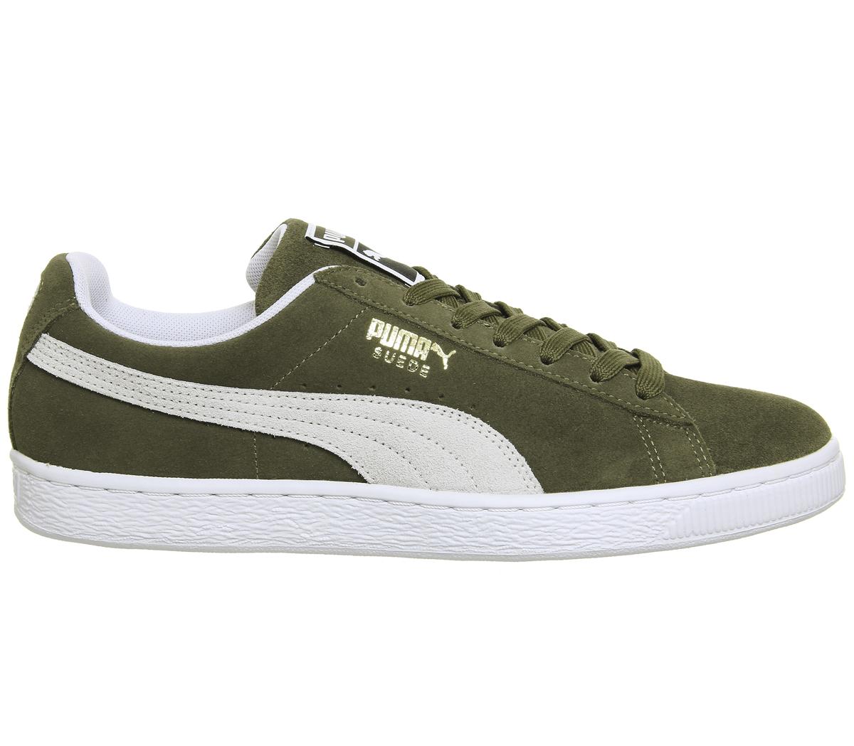 PUMA Suede Classic Trainers in Olive (Green) - Lyst