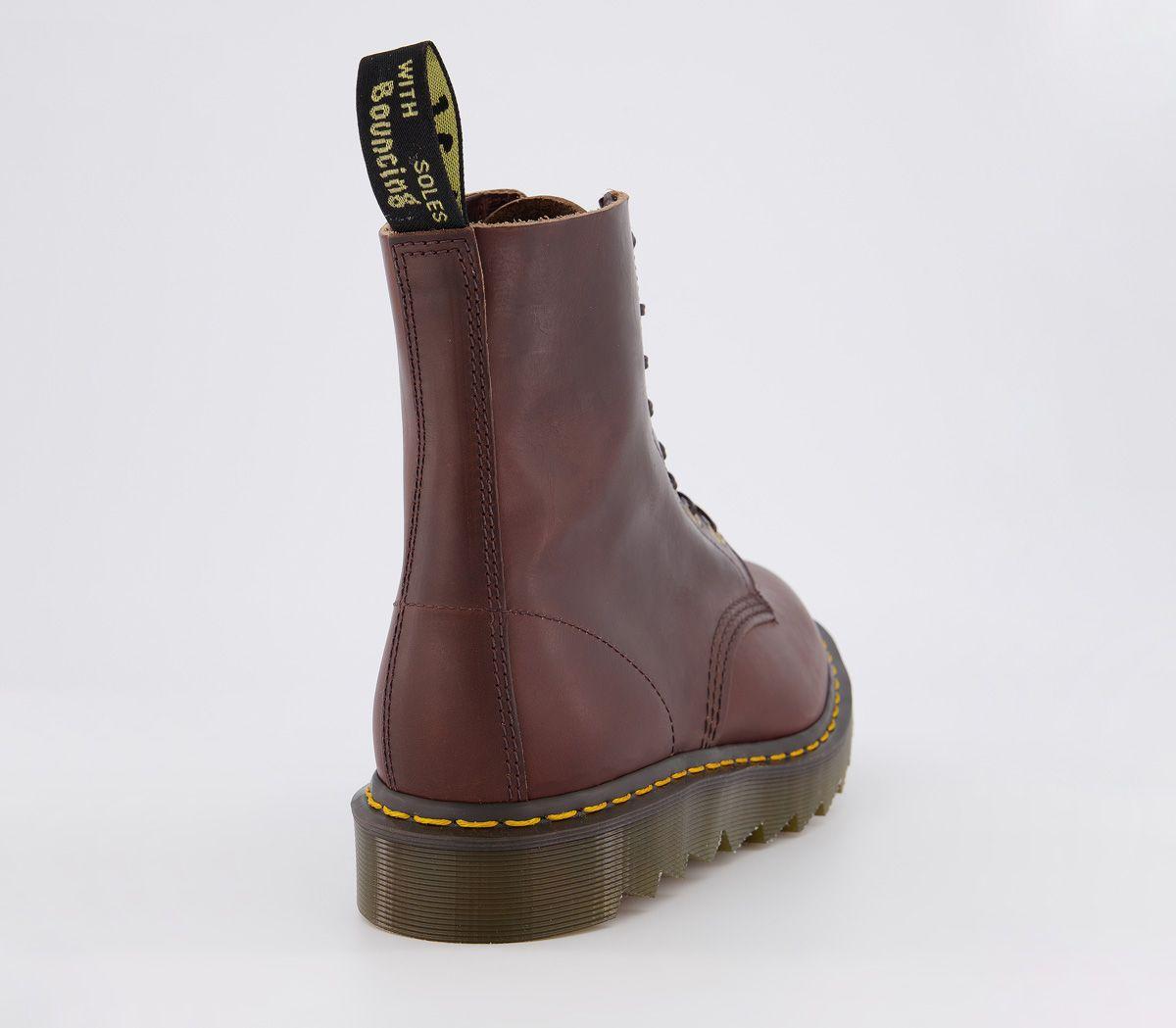 Dr. Martens Leather 1460 Pascal Ripple Boots in Dark Brown (Brown) for ...