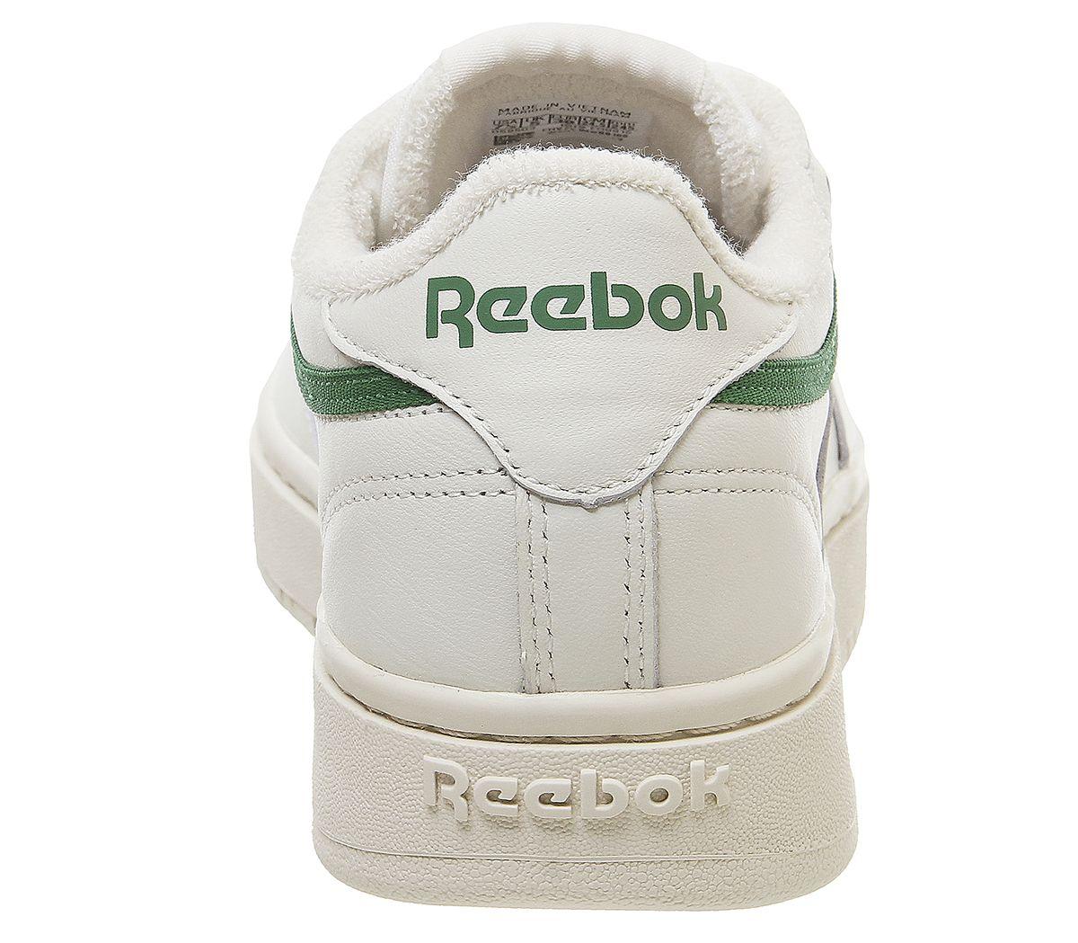 club c double trainers chalk green