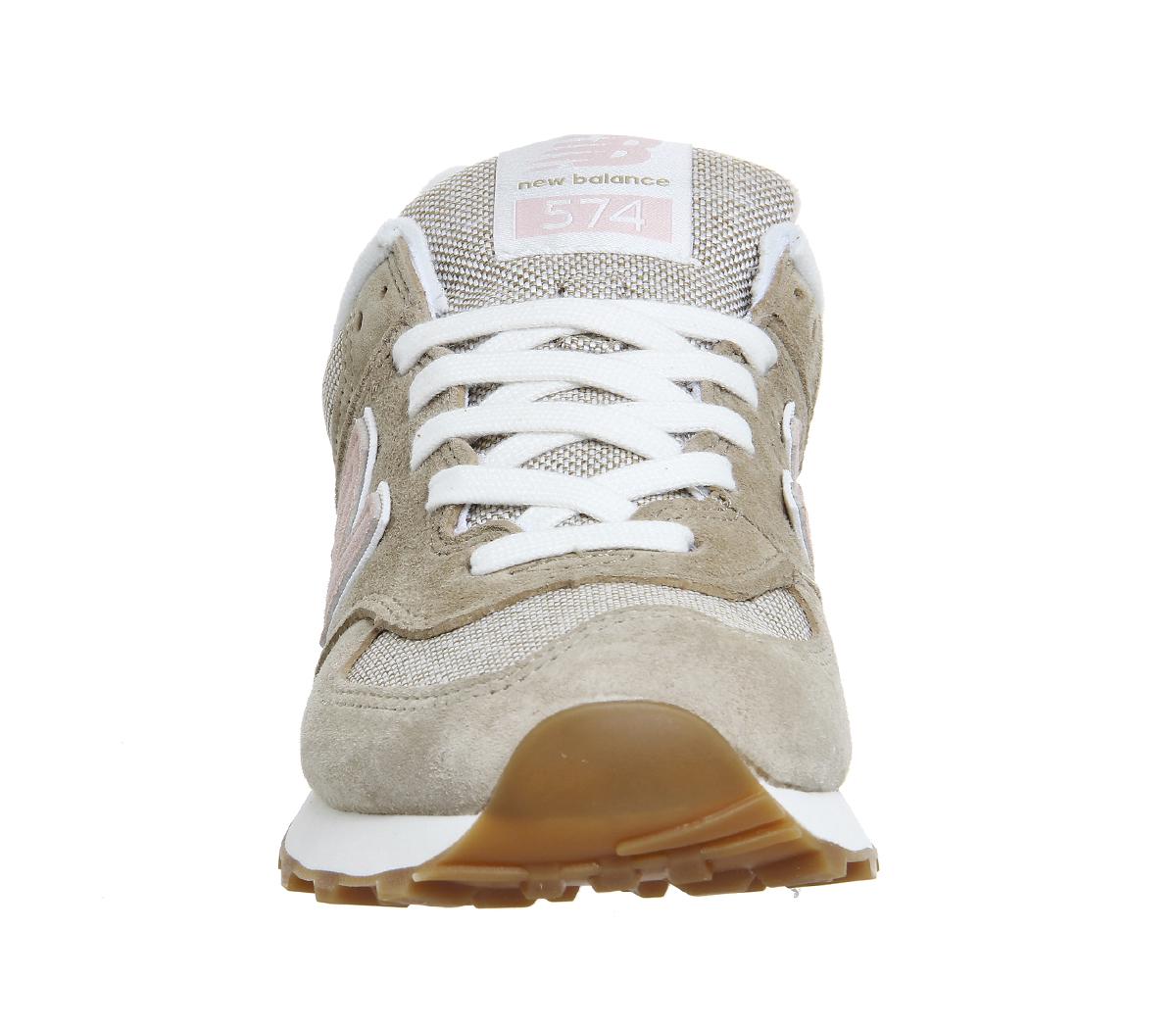 new balance 574 beige pink beach cruiser
