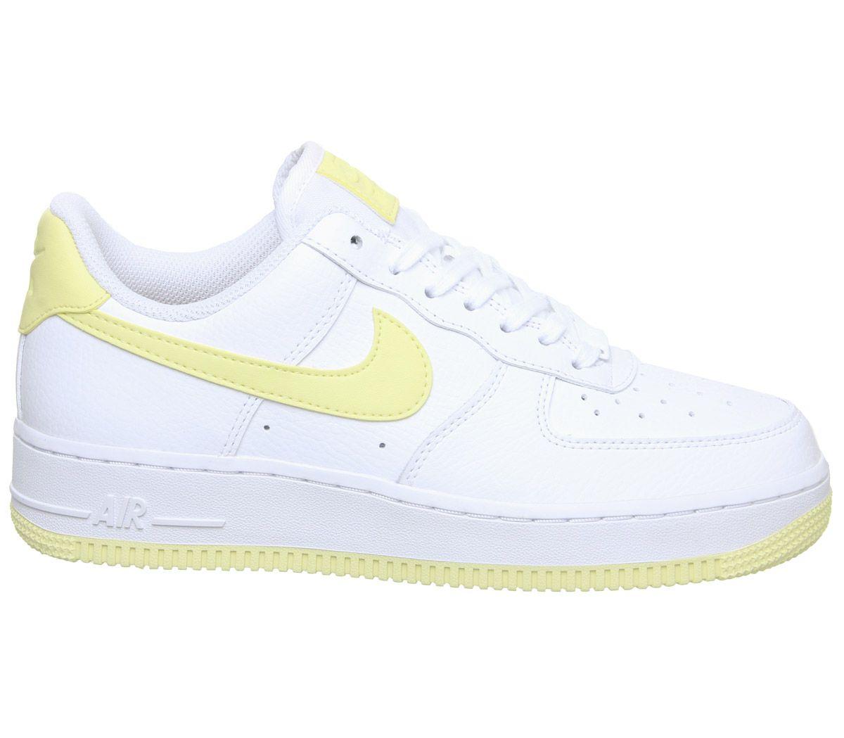 white & yellow air force 1 07 trainers