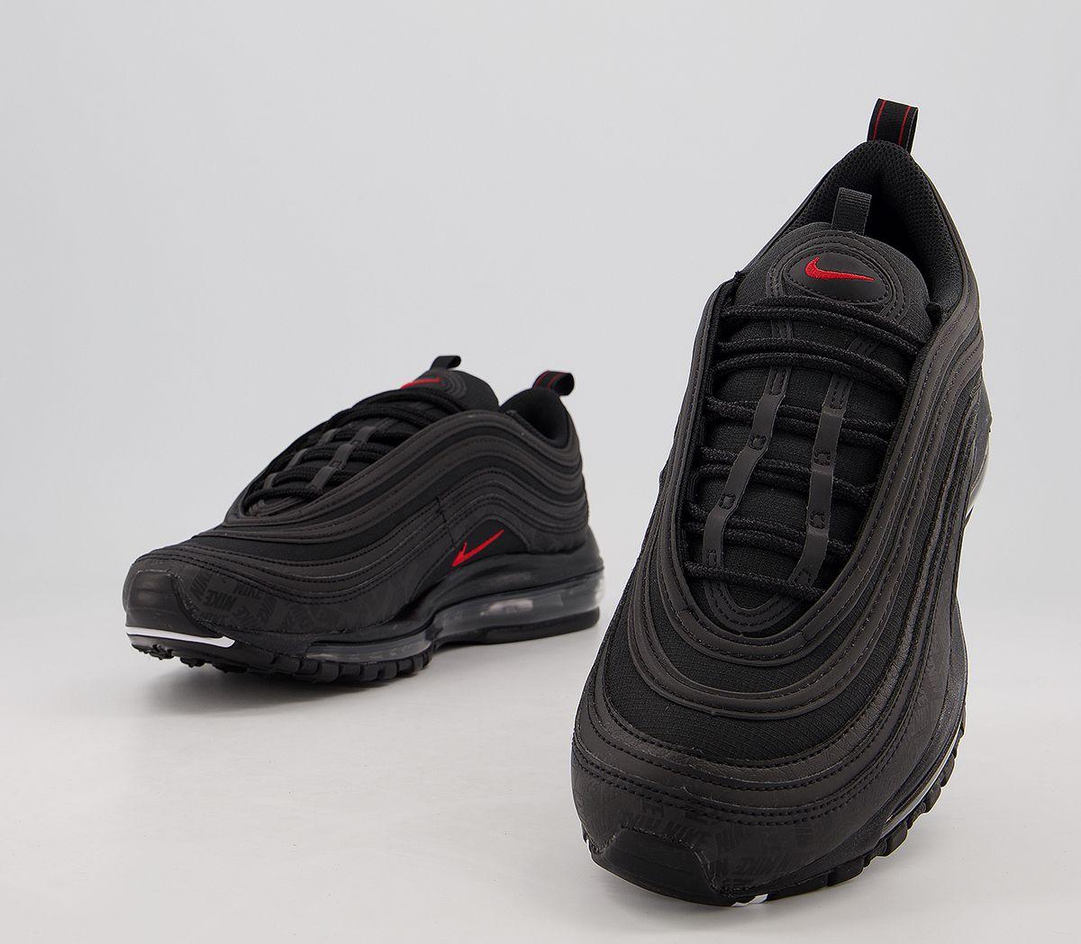 red and black air max 97s