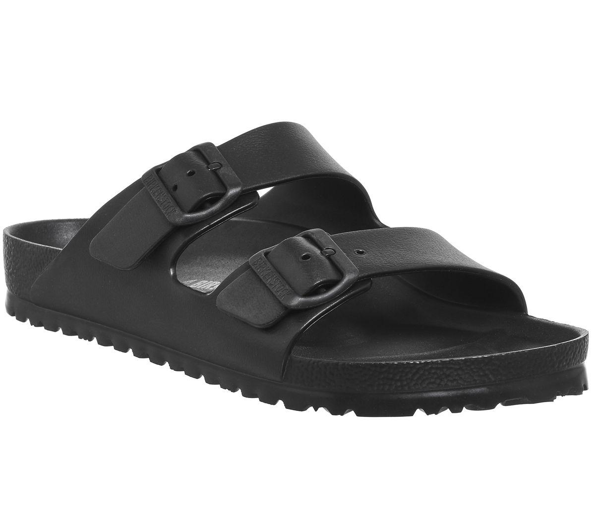 Birkenstock Synthetic Arizona Two Strap Sandals in Black for Men - Lyst