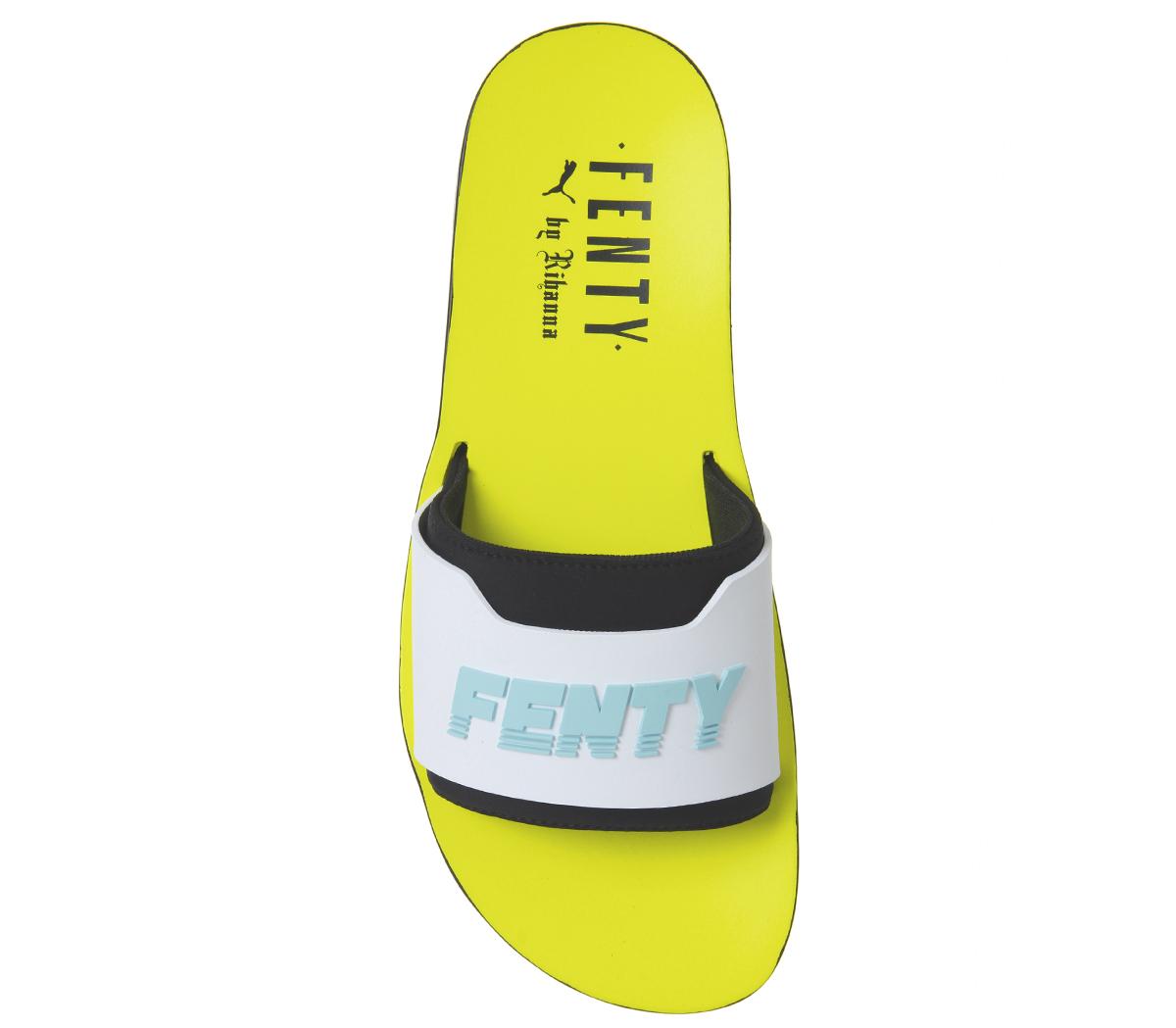 yellow fenty slides