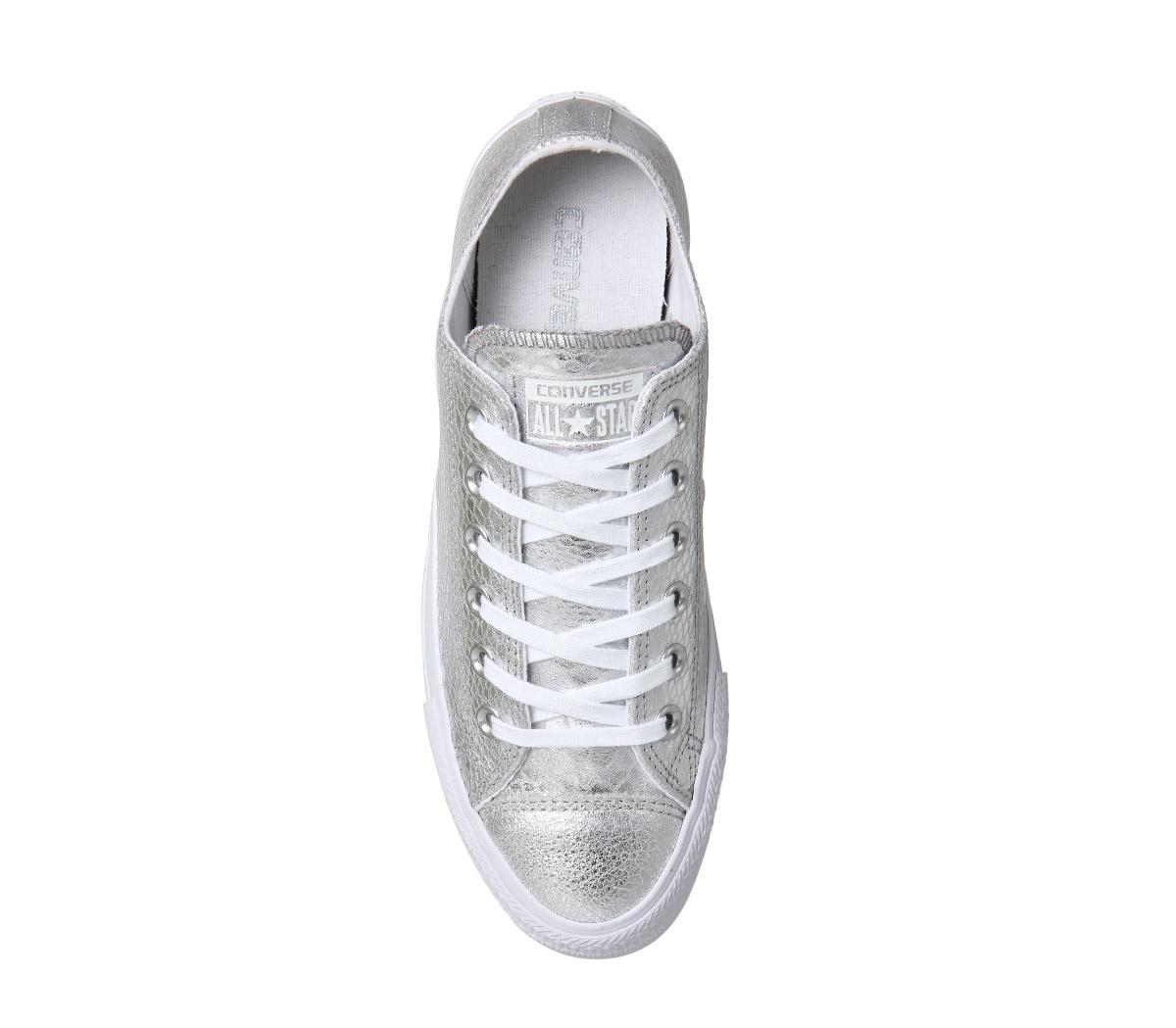 converse all star silver metallic