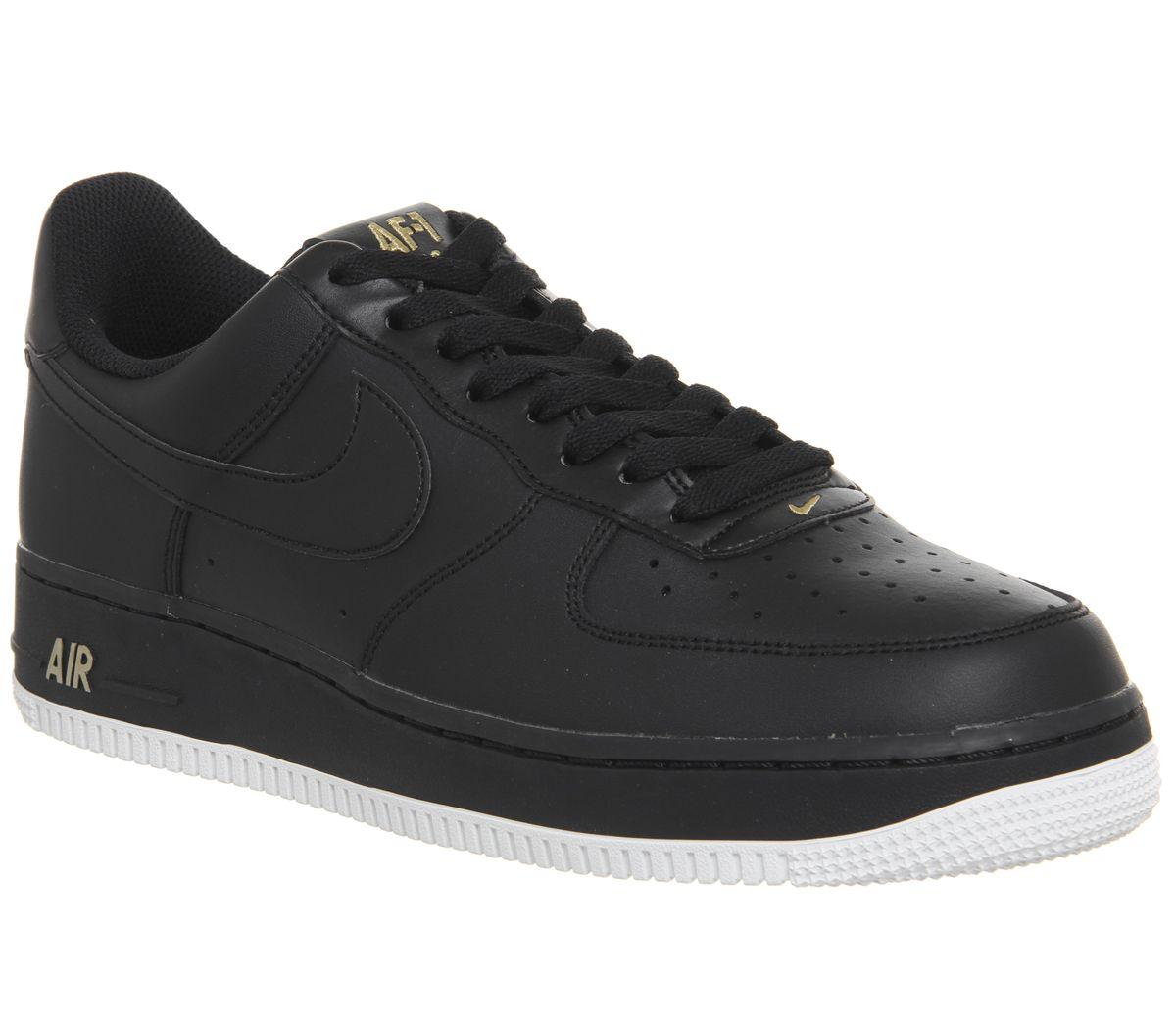 Nike Leather Air Force One M In Black Black For Men Lyst