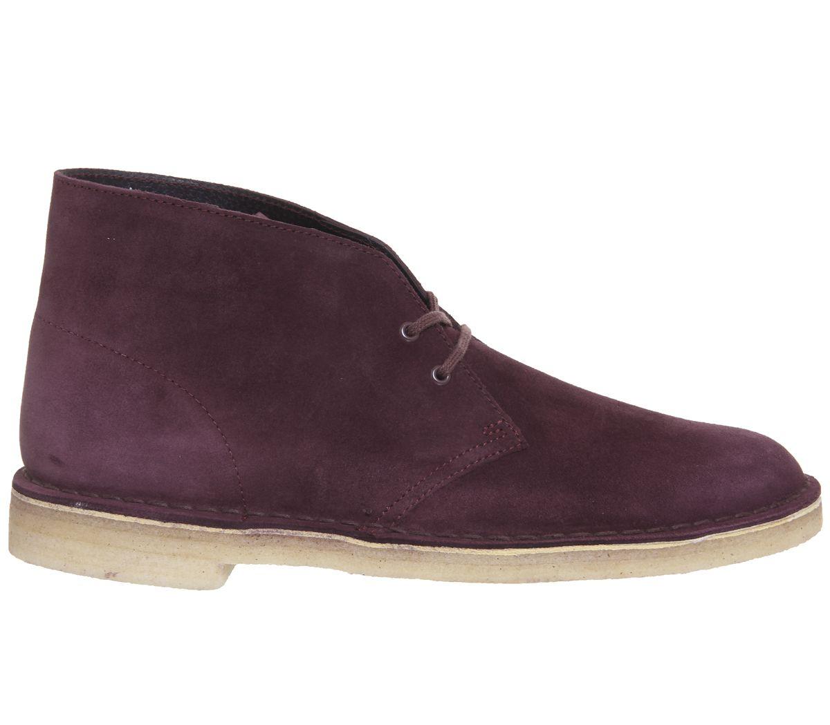 clarks desert boots bordeaux