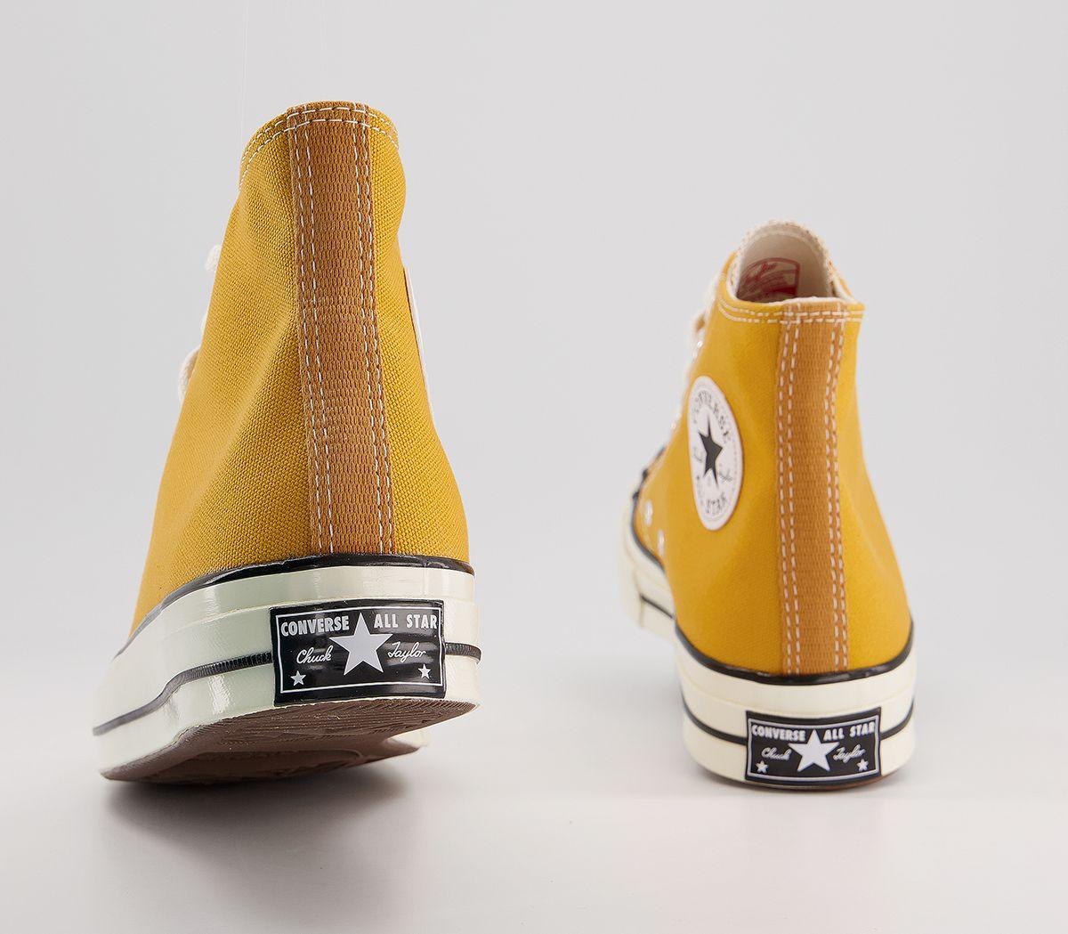 converse all star hi 70's trainers sunflower black egret
