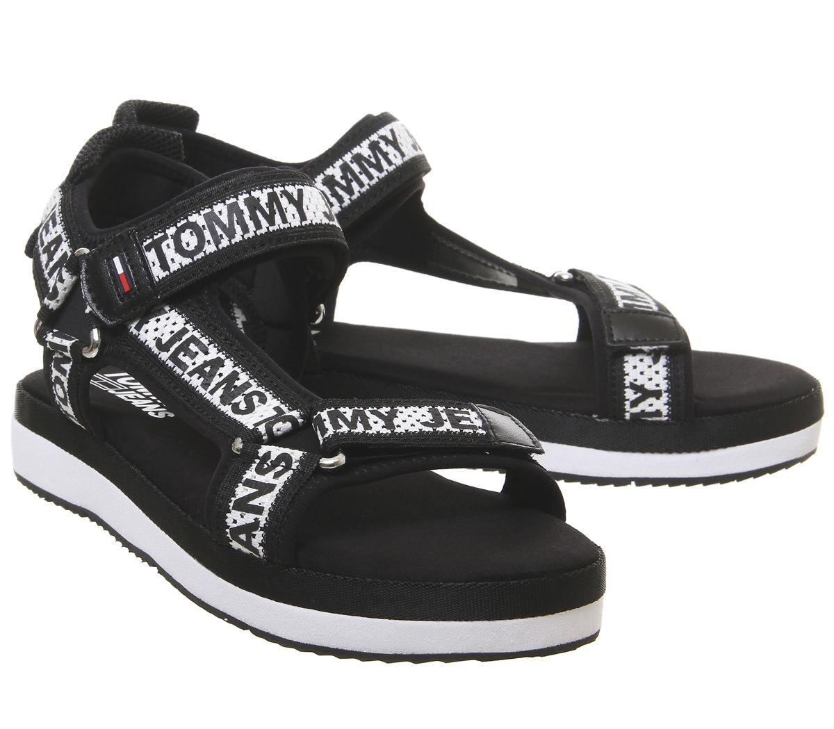 tommy hilfiger sandals black