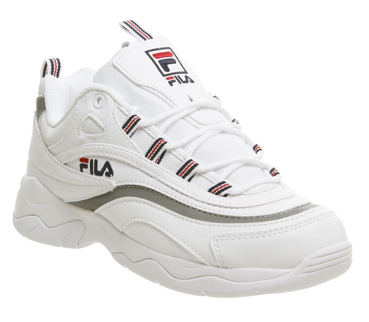 fila ray trainers white