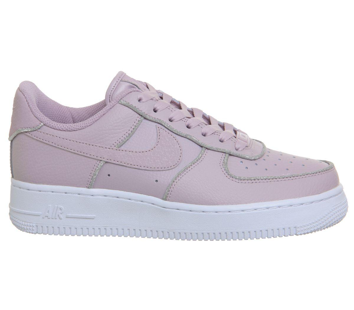 nike air force 1 07 trainers particle rose glitter