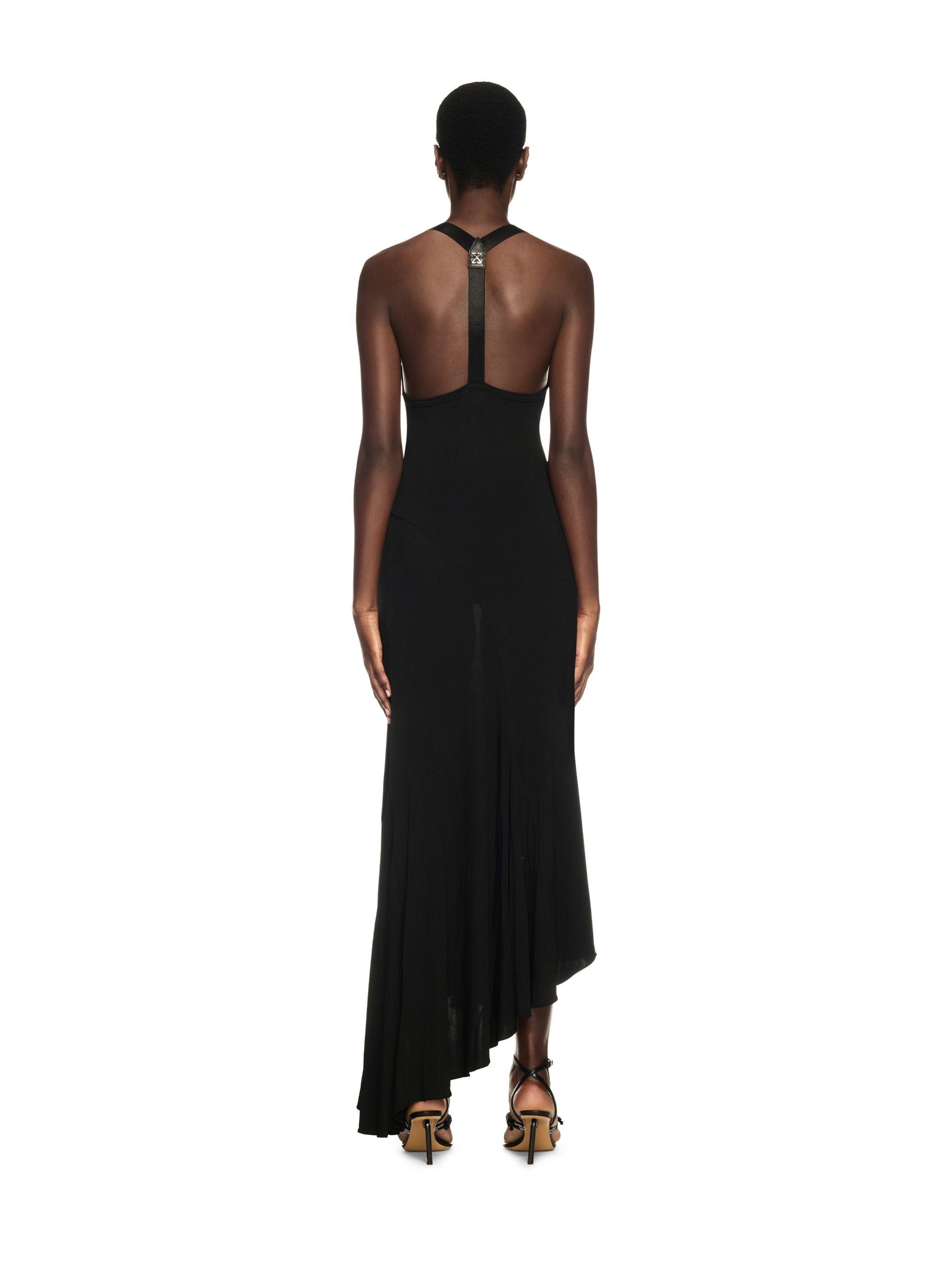 【送料&関税込】Off-White Black Viscose Dress Off-White c/o Virgil Abloh Midi Dress Viscose, Polyester in