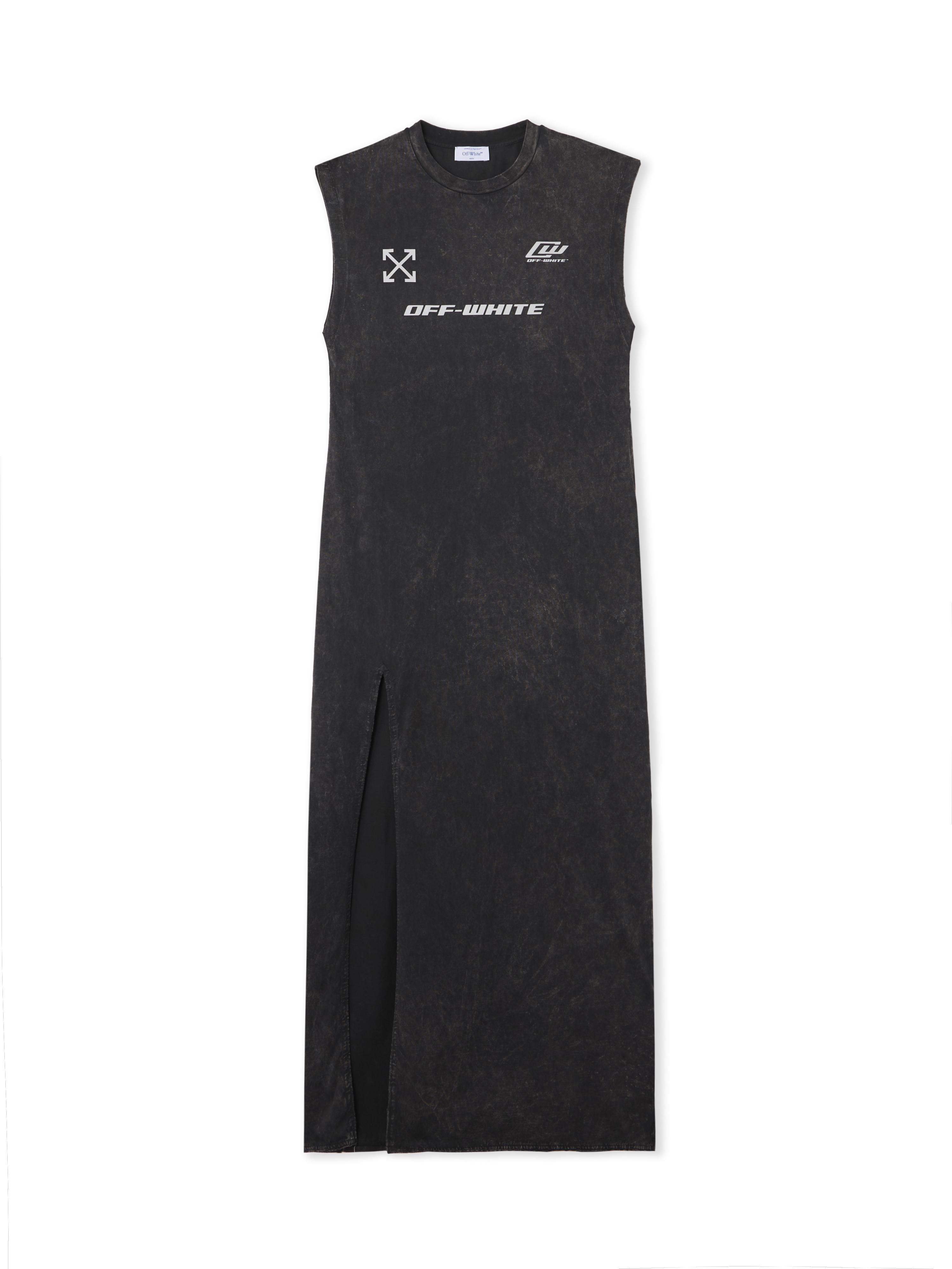 Off-White c/o Virgil Abloh Racer Loose Jersey Dress in Black | Lyst