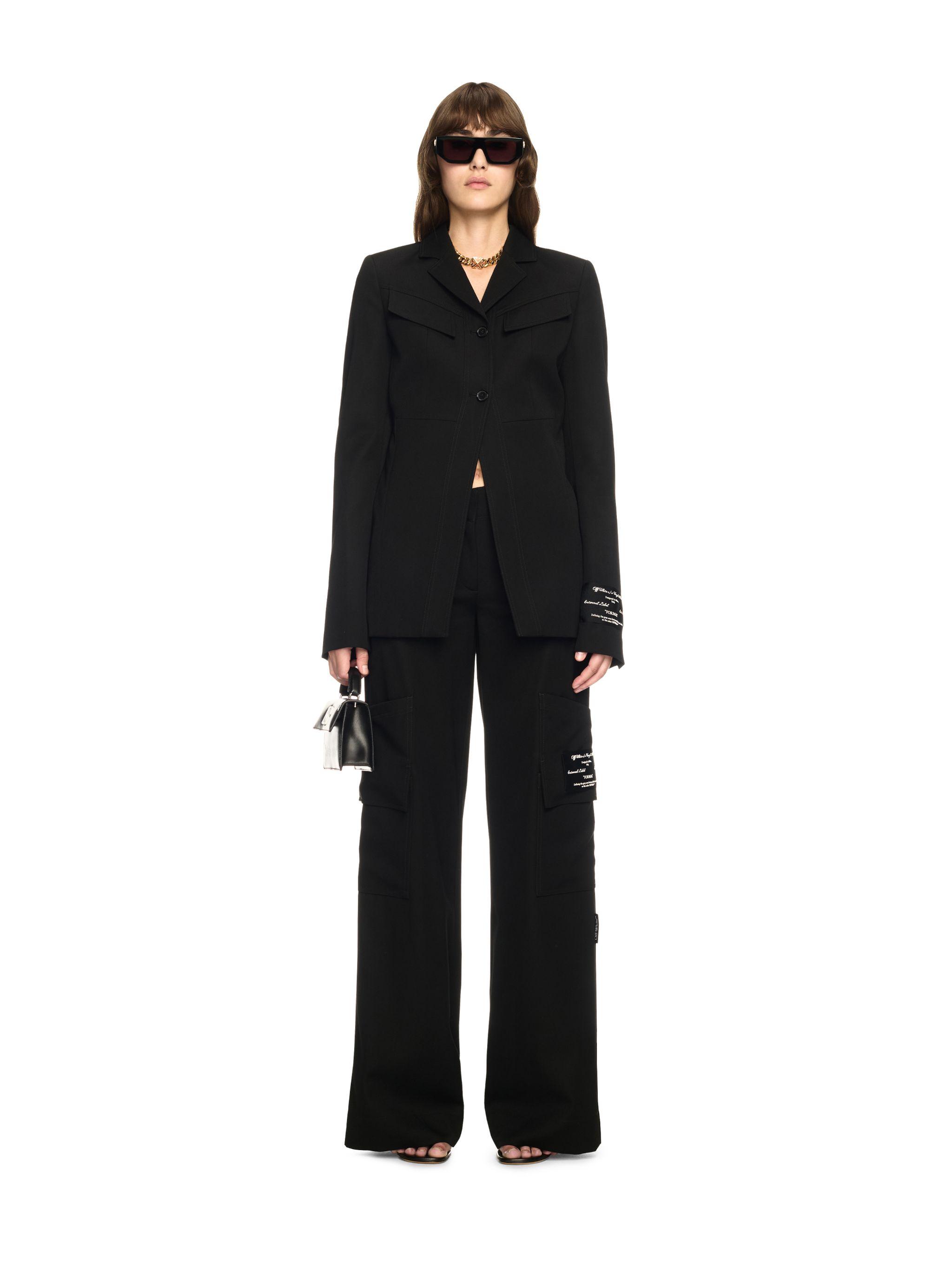 ジャケット OFF-WHITE BLACK VIRGIN WOOL BLEND CARGO BLAZER ジャケット OFF-WHITE BLACK VIRGIN WOOL BLEND CARGO BLAZER