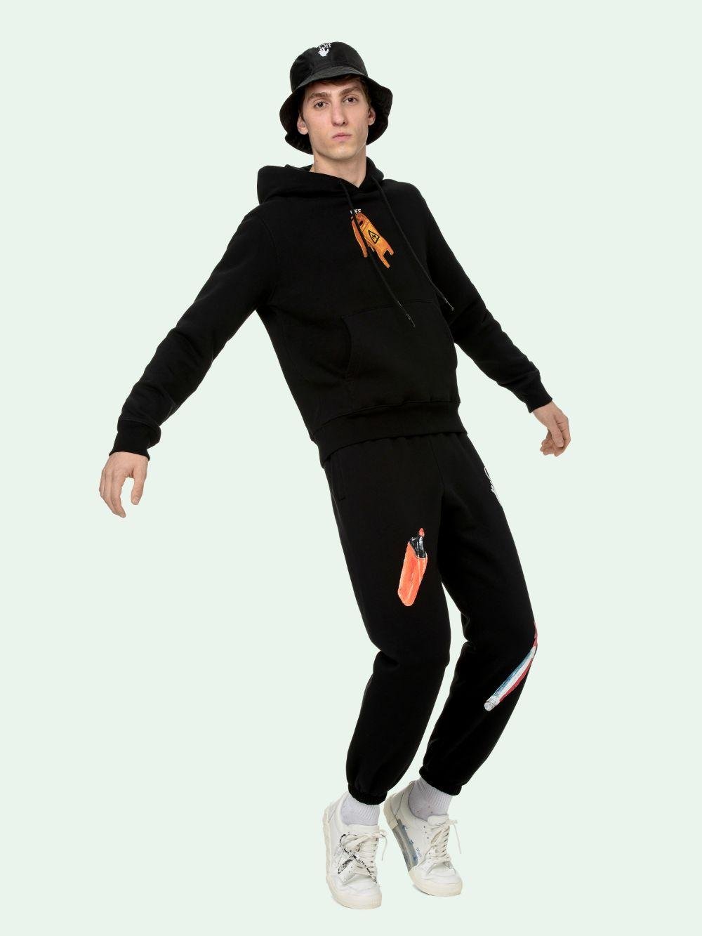 Off White c o Virgil Abloh Pascal Skeleton Hoodie in Black for Men