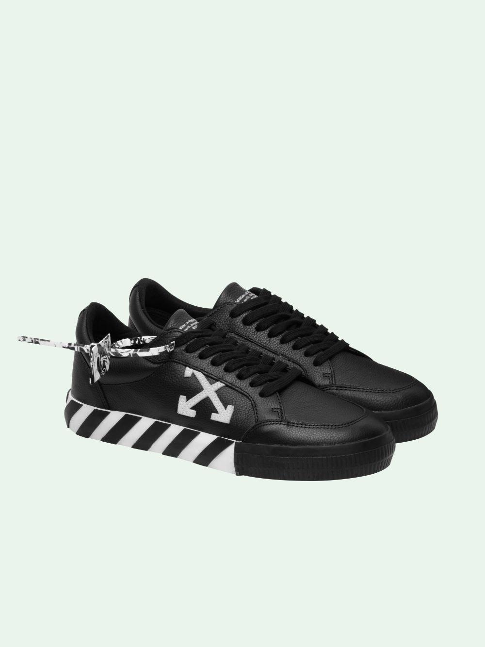 Off-White c/o Virgil Abloh Vulcan Low Leather Trainers in Black/White ...