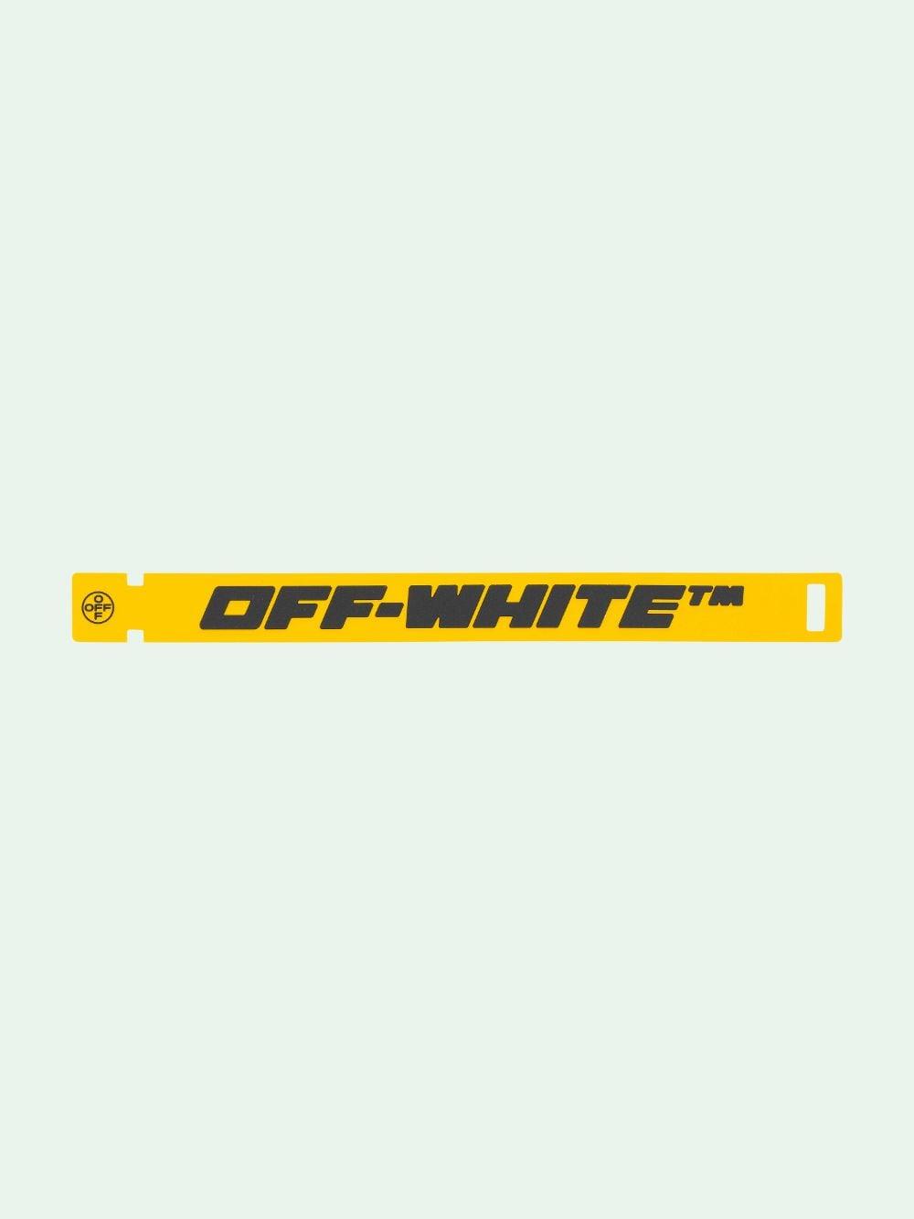 Off-White c/o Virgil Abloh Yellow Rubber Industrial Bracelet