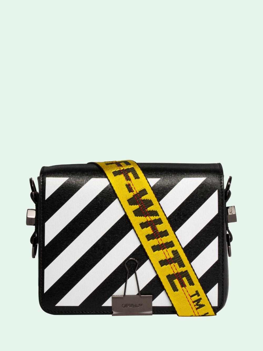 Off-White c/o Virgil Abloh Synthetic Diag Flap Bag in Black - Lyst