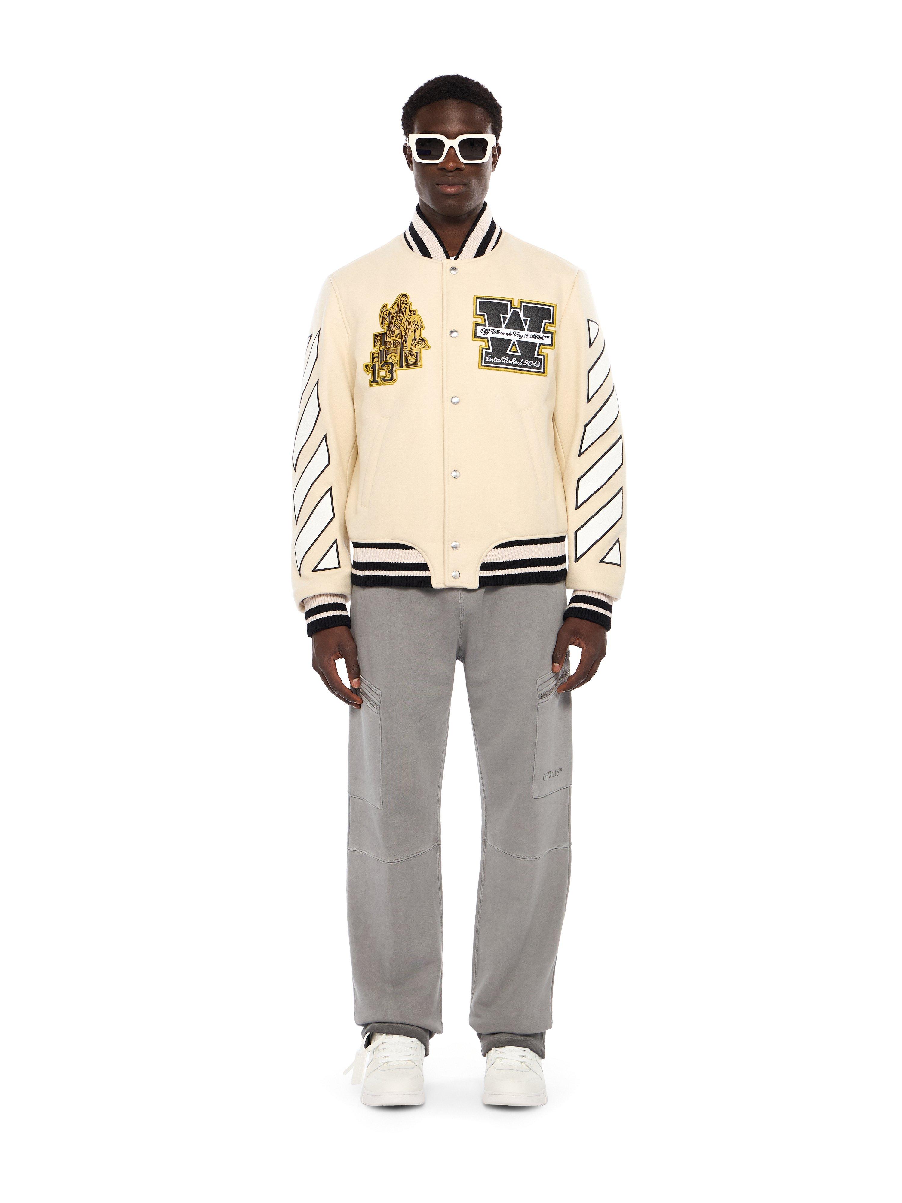 OFF-WHITE VIRGIL ABLOH コート Virgil Abloh Off-White 2016-17 Varsity Jacket With Stripped