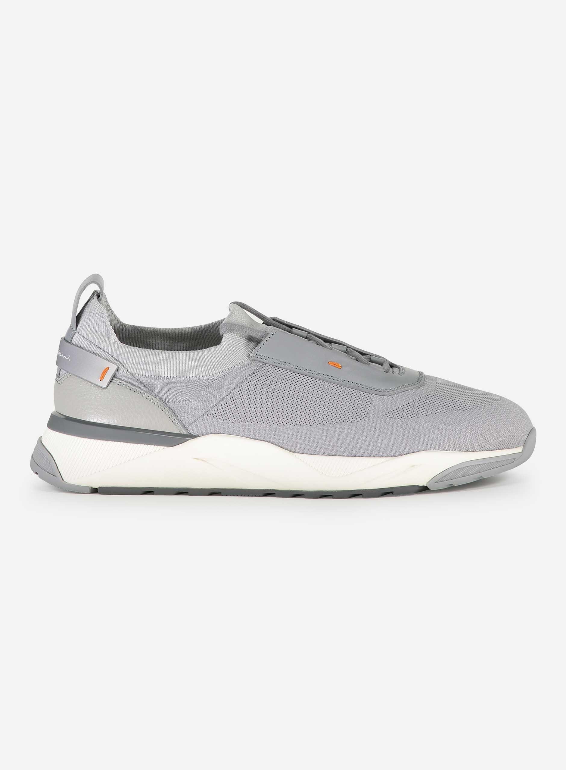 Santoni Suede Sneakers Dark Gray | MensDesignerShoe.com