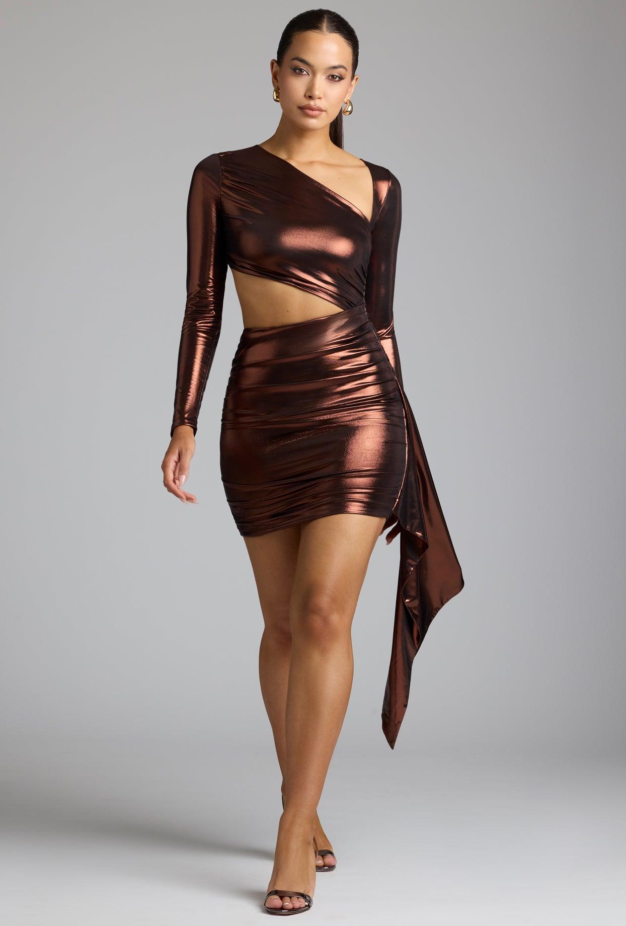 crochet maxi dress black Tessie Knit & / Dark Chocolate | MESHKI Beige Turtle Neck Long Tahari dress This long Size:17½ 32/33