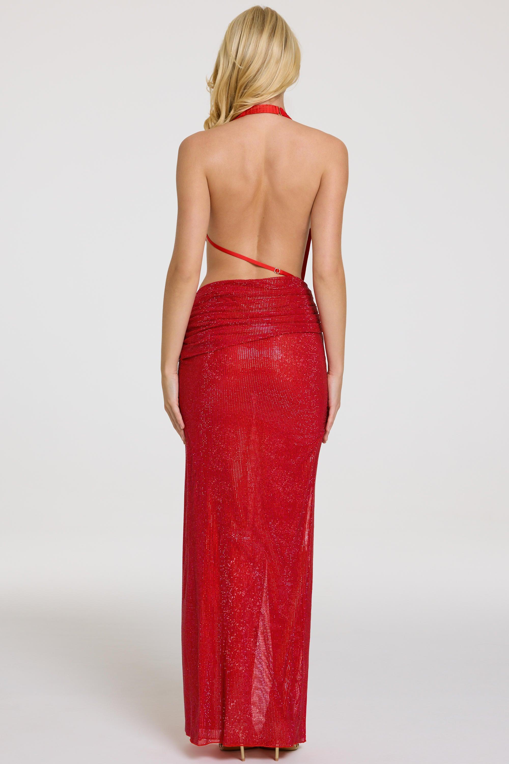 oh polly red embellished dress Red embellished oh polly dress M (8-10)