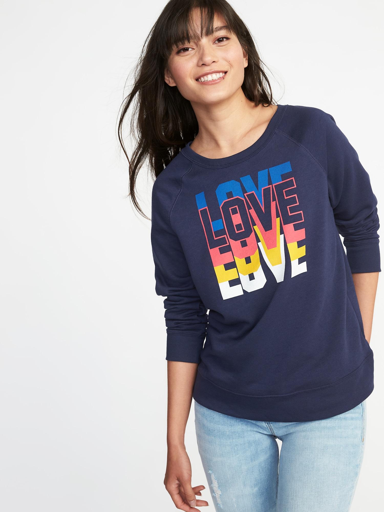 relaxed graphic crewneck sweatshirt