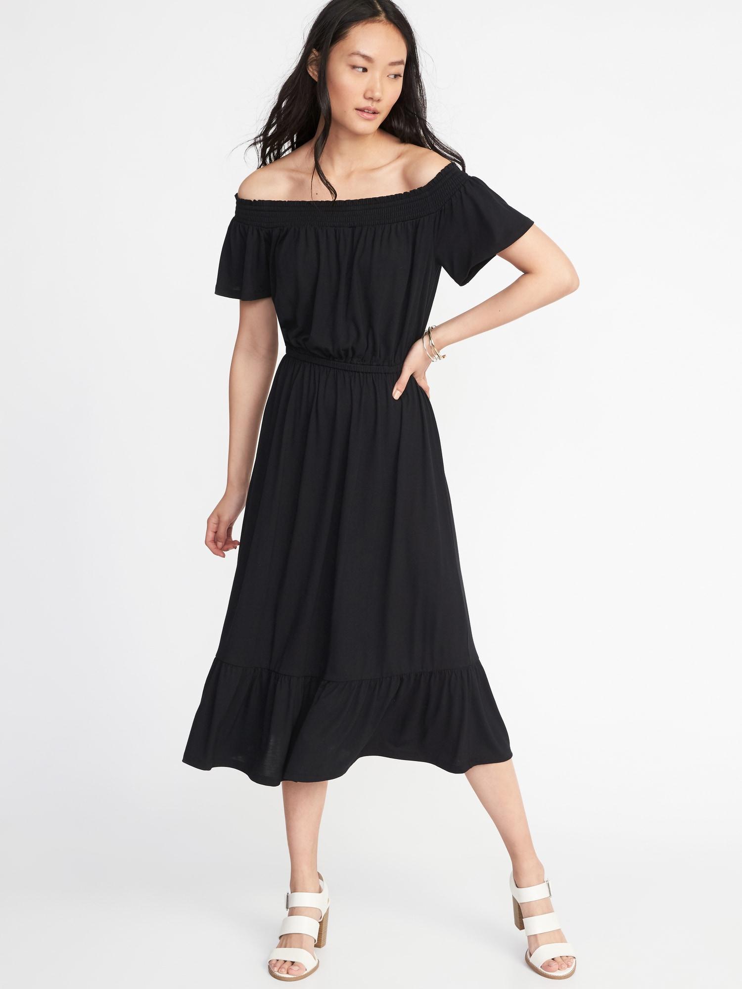 waist defined midi dress