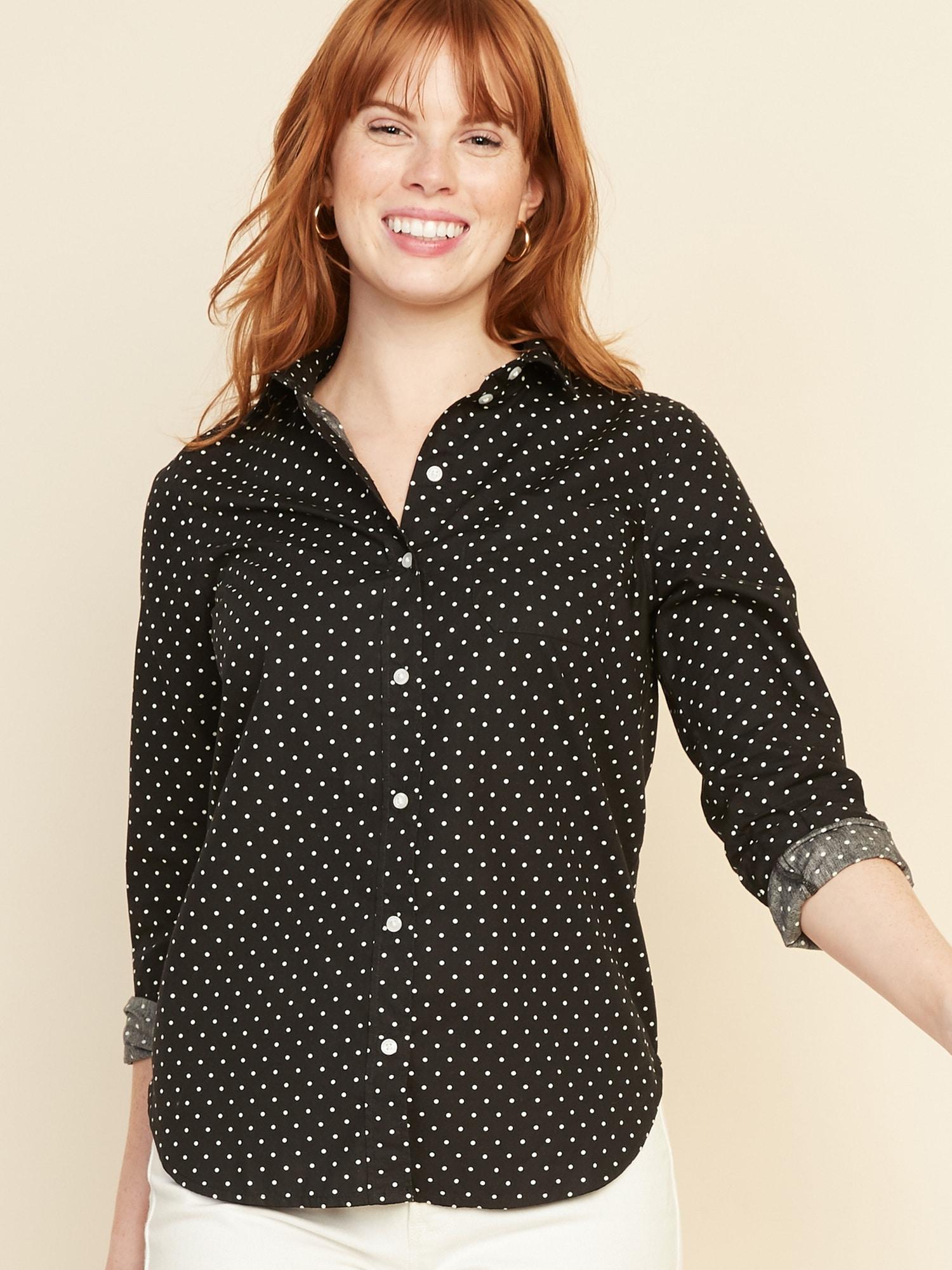 old navy polka dot top