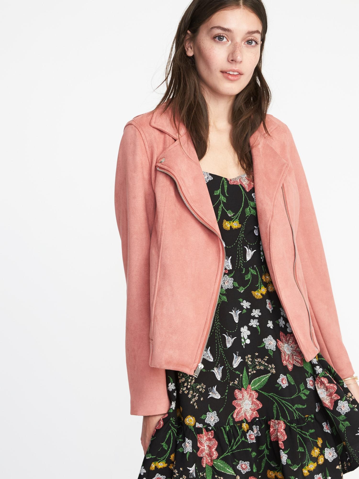 old navy pink moto jacket