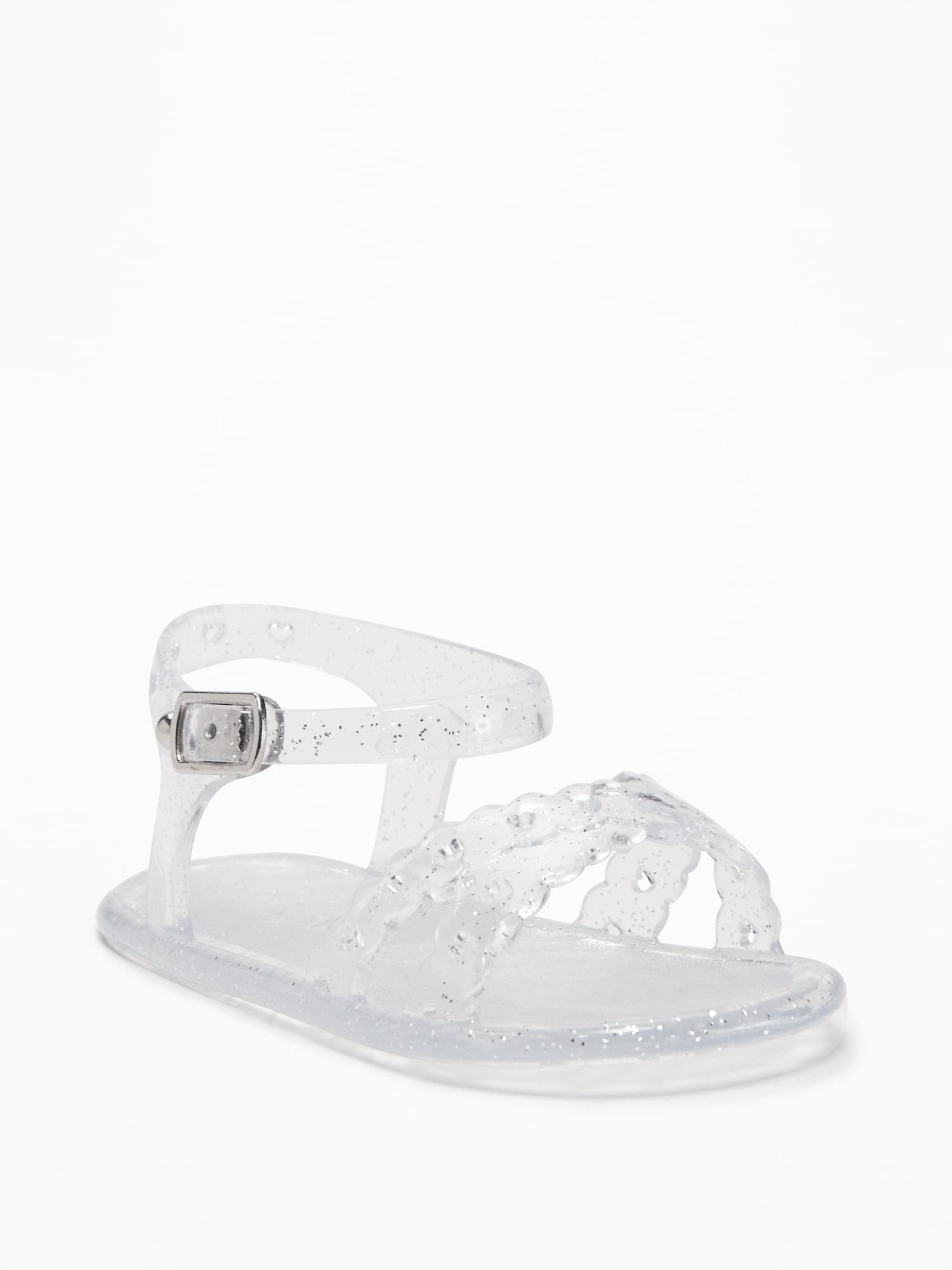 cross strap jelly sandals