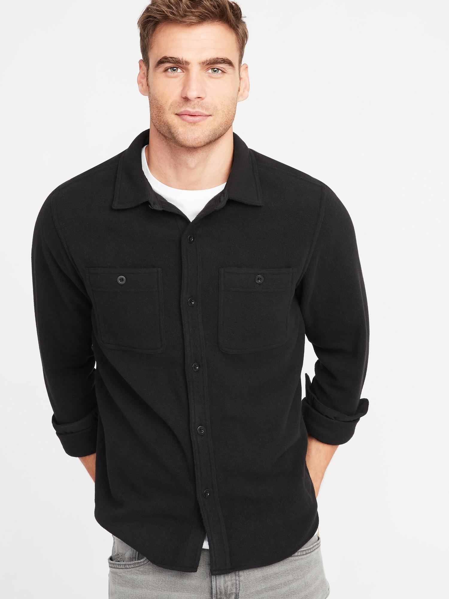 old navy black fleece jacket