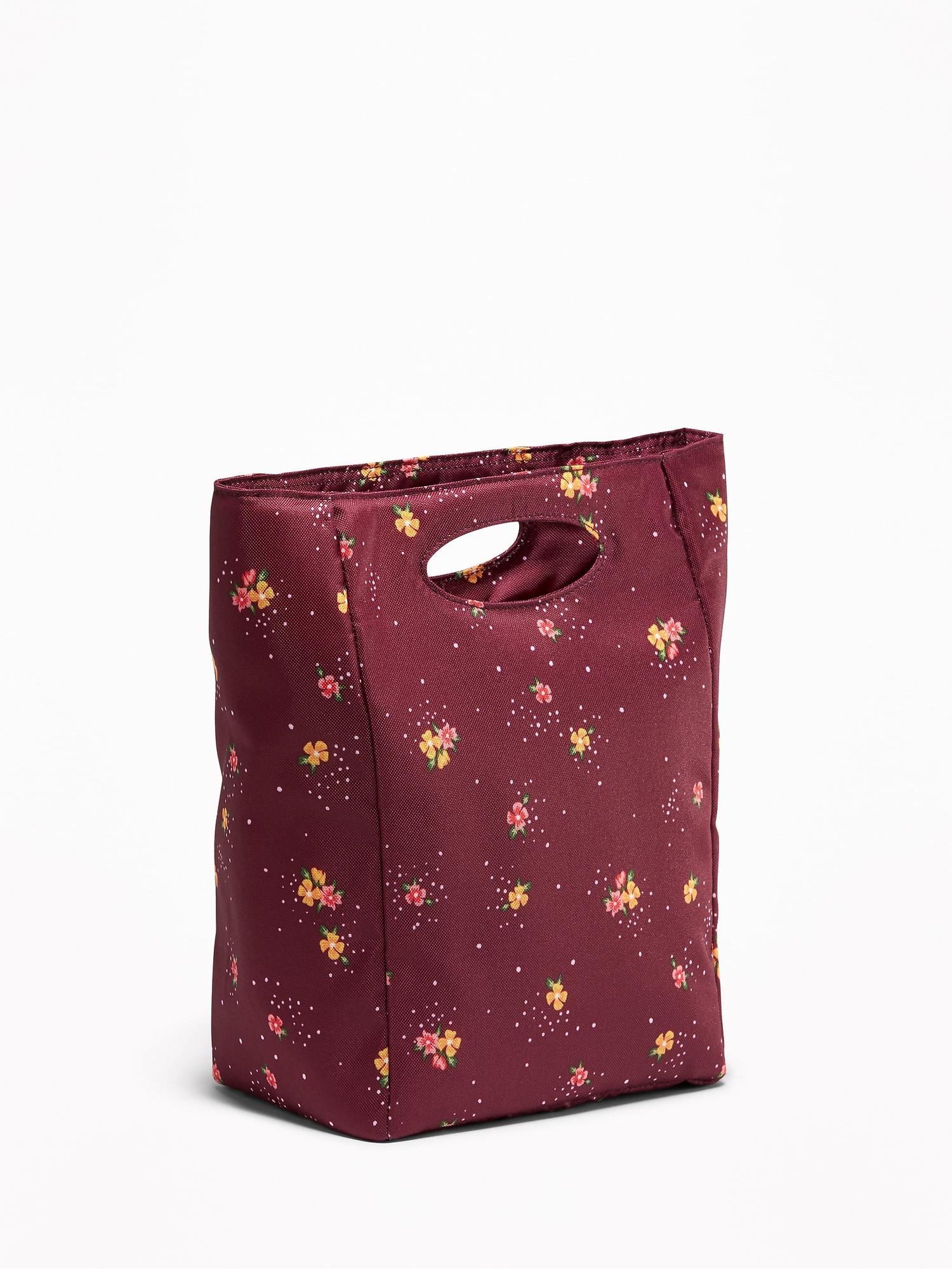 old navy graphic canvas lunch tote