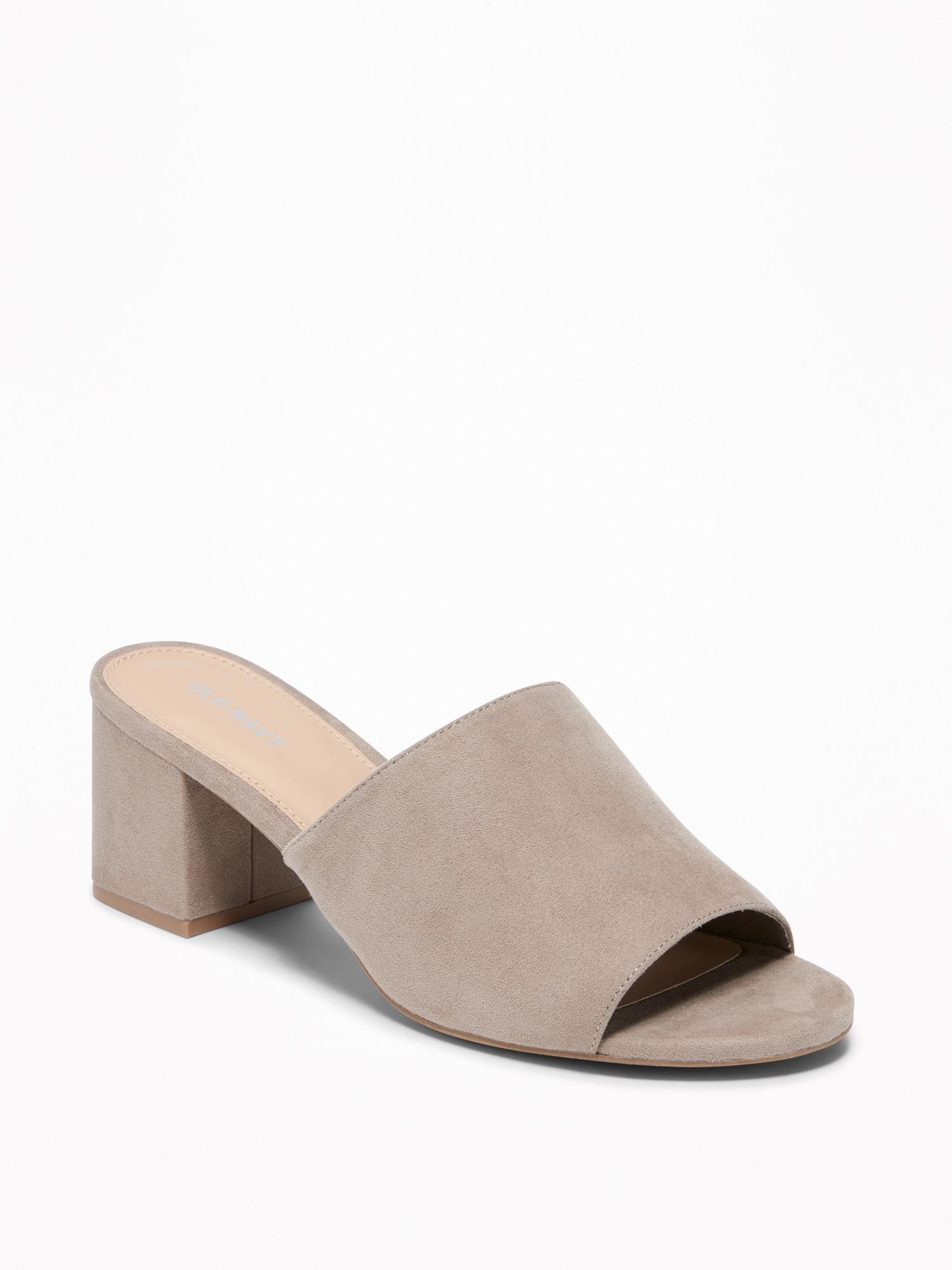 mule block heel sandal