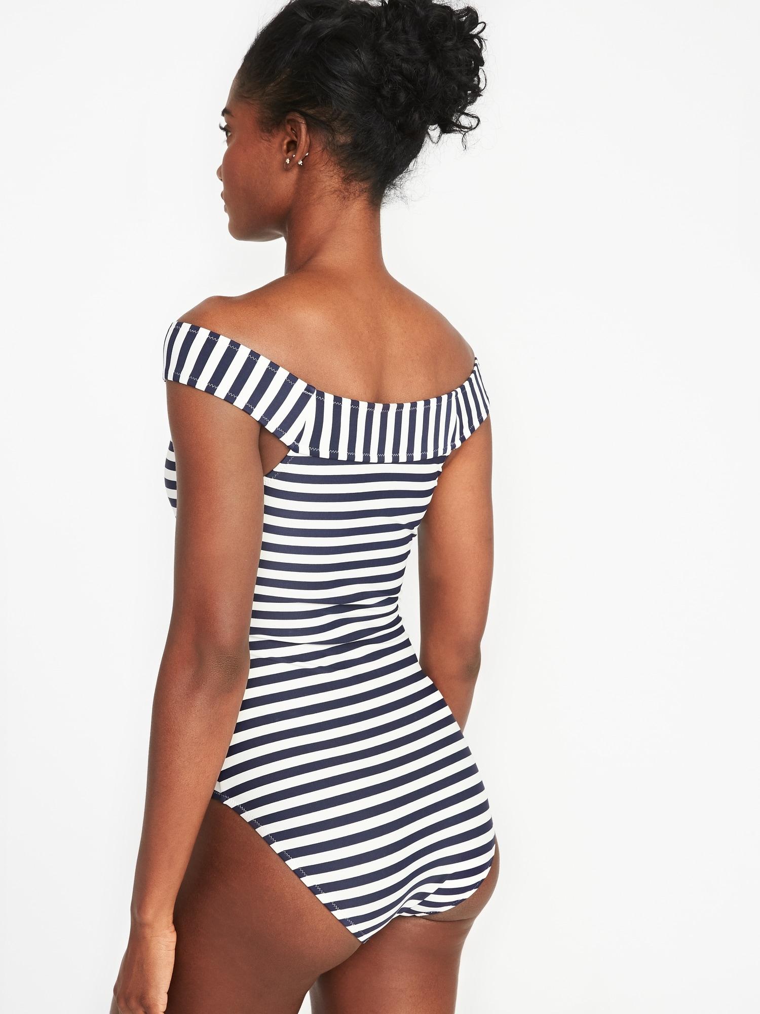 old navy off the shoulder swimsuit