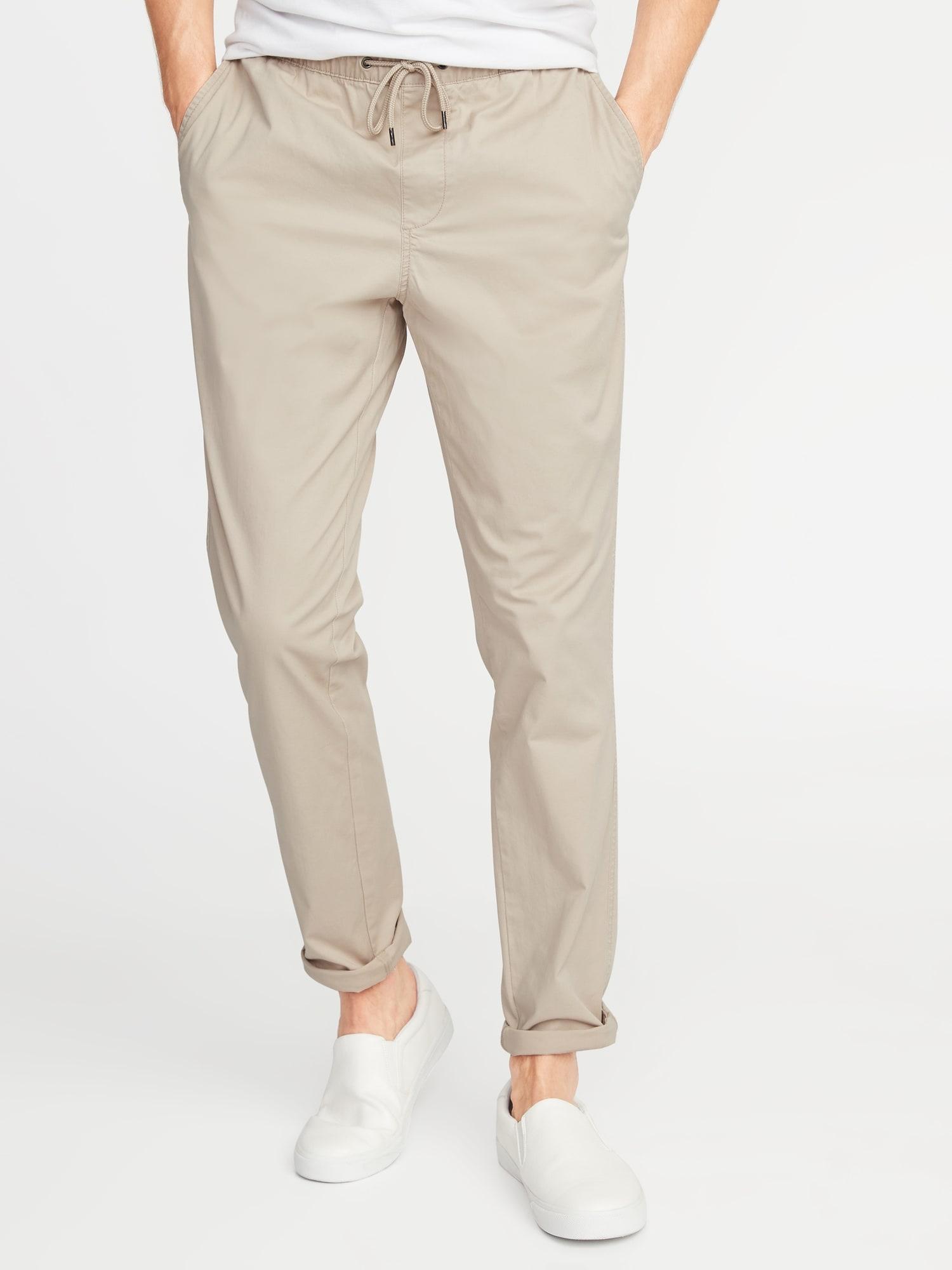 mens pull on chinos