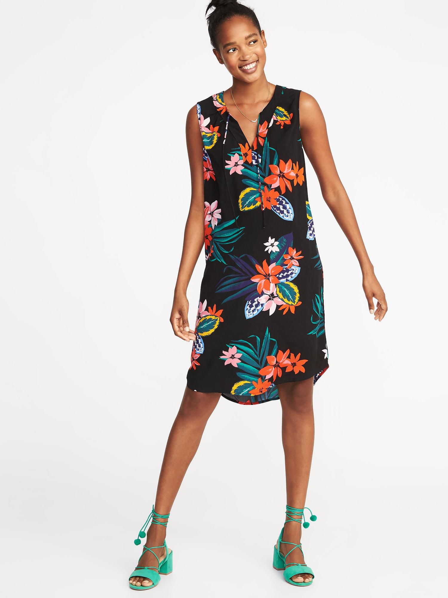 old navy black and white floral dress