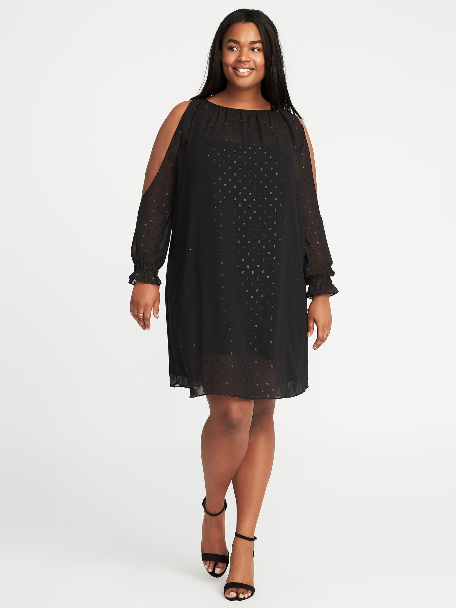 chiffon swing dress plus size