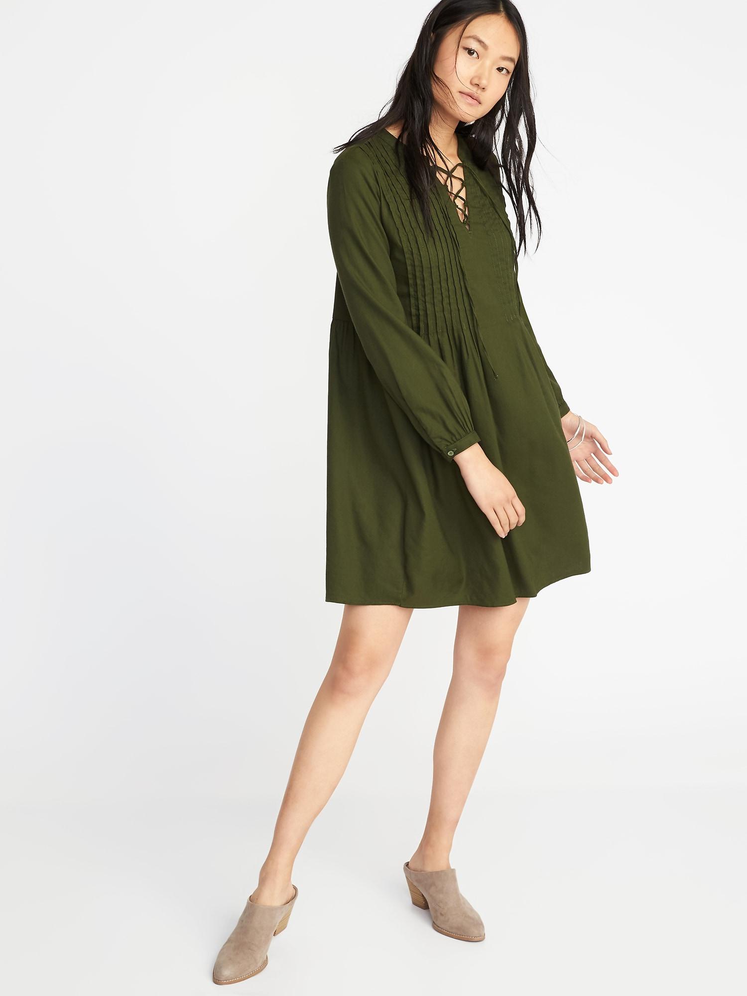 old navy pintuck swing dress
