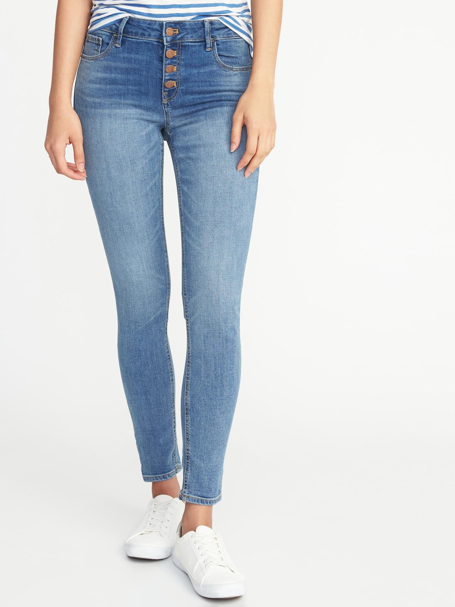 old navy button up jeans