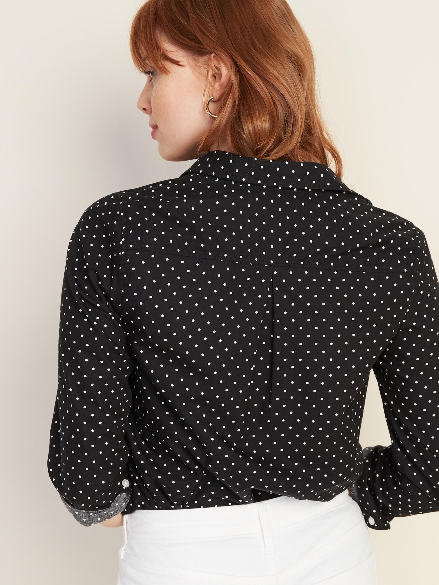 polka dot blouse old navy
